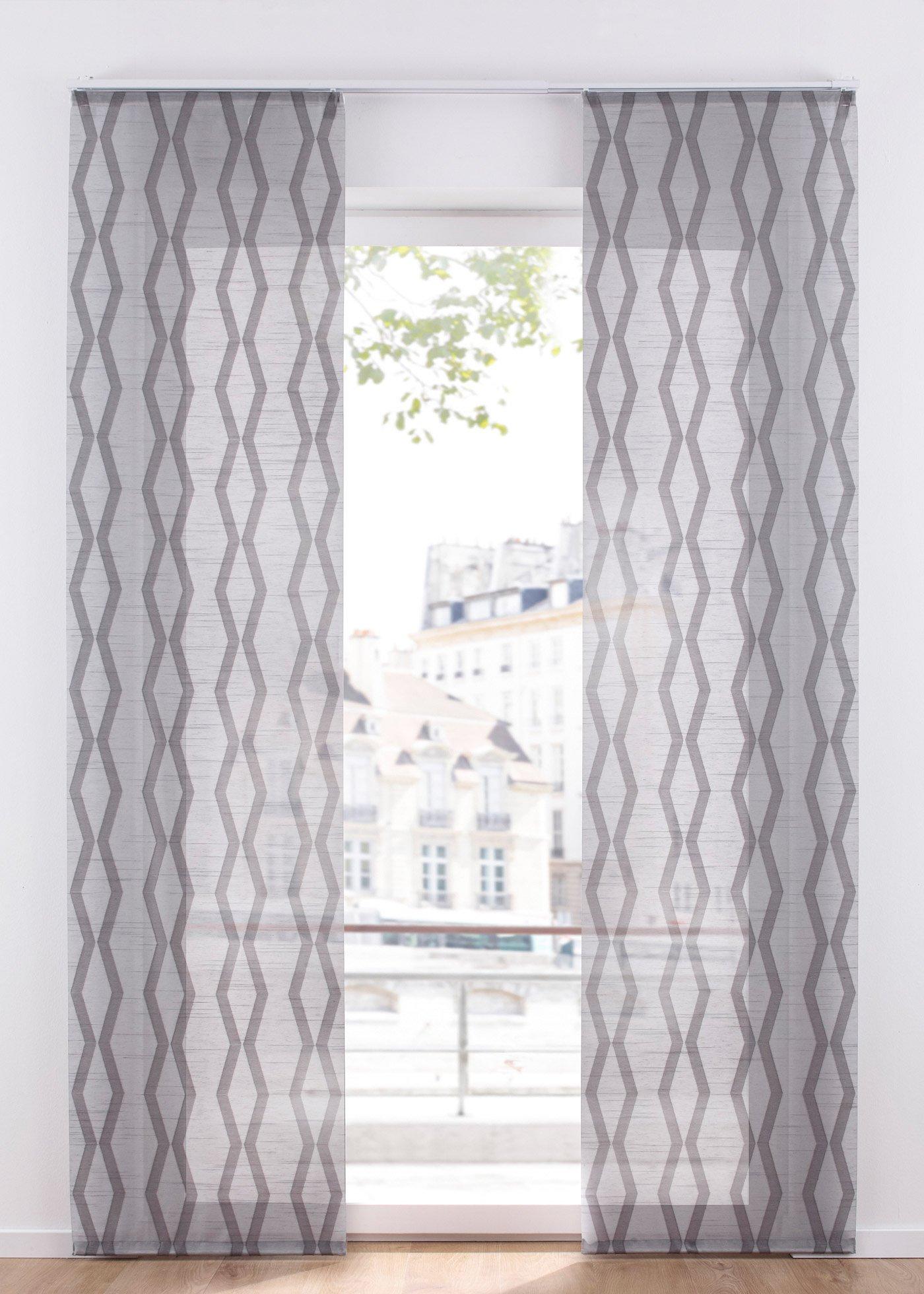 Panneau coulissant avec motif graphique (1 pce.)