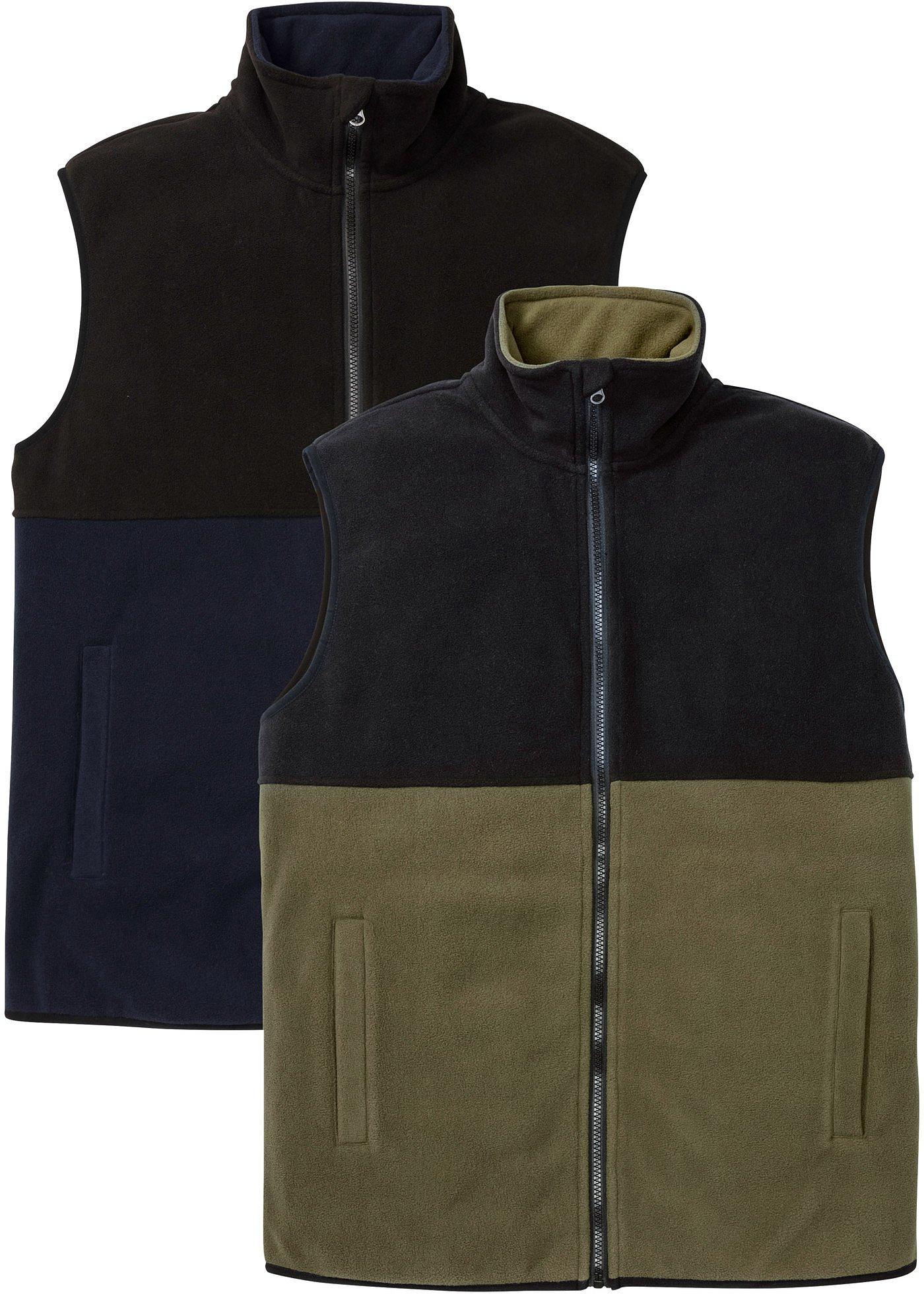 Lot de 2 gilets sans manches en polaire