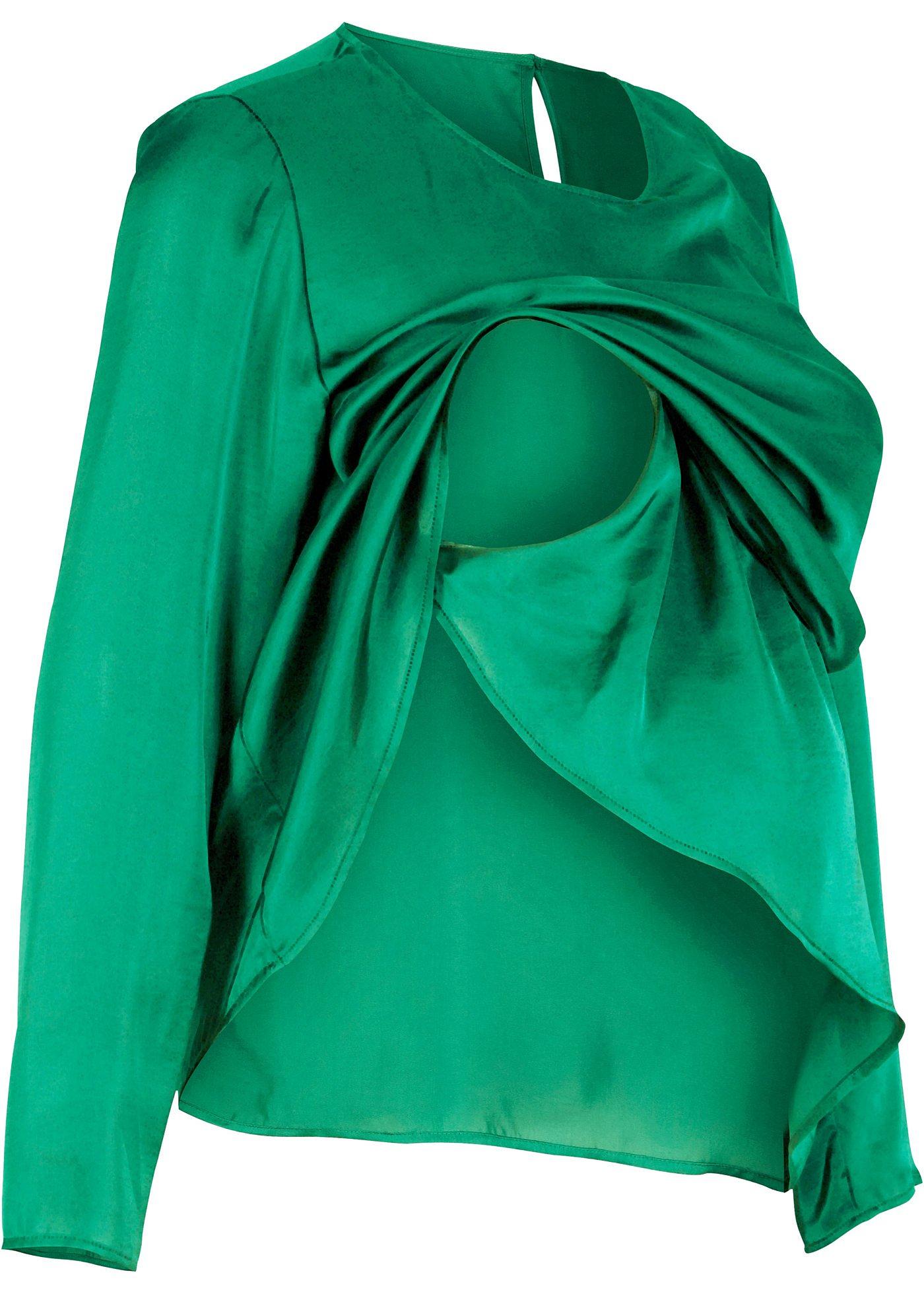 Blouse en satin de grossesse et d'allaitement