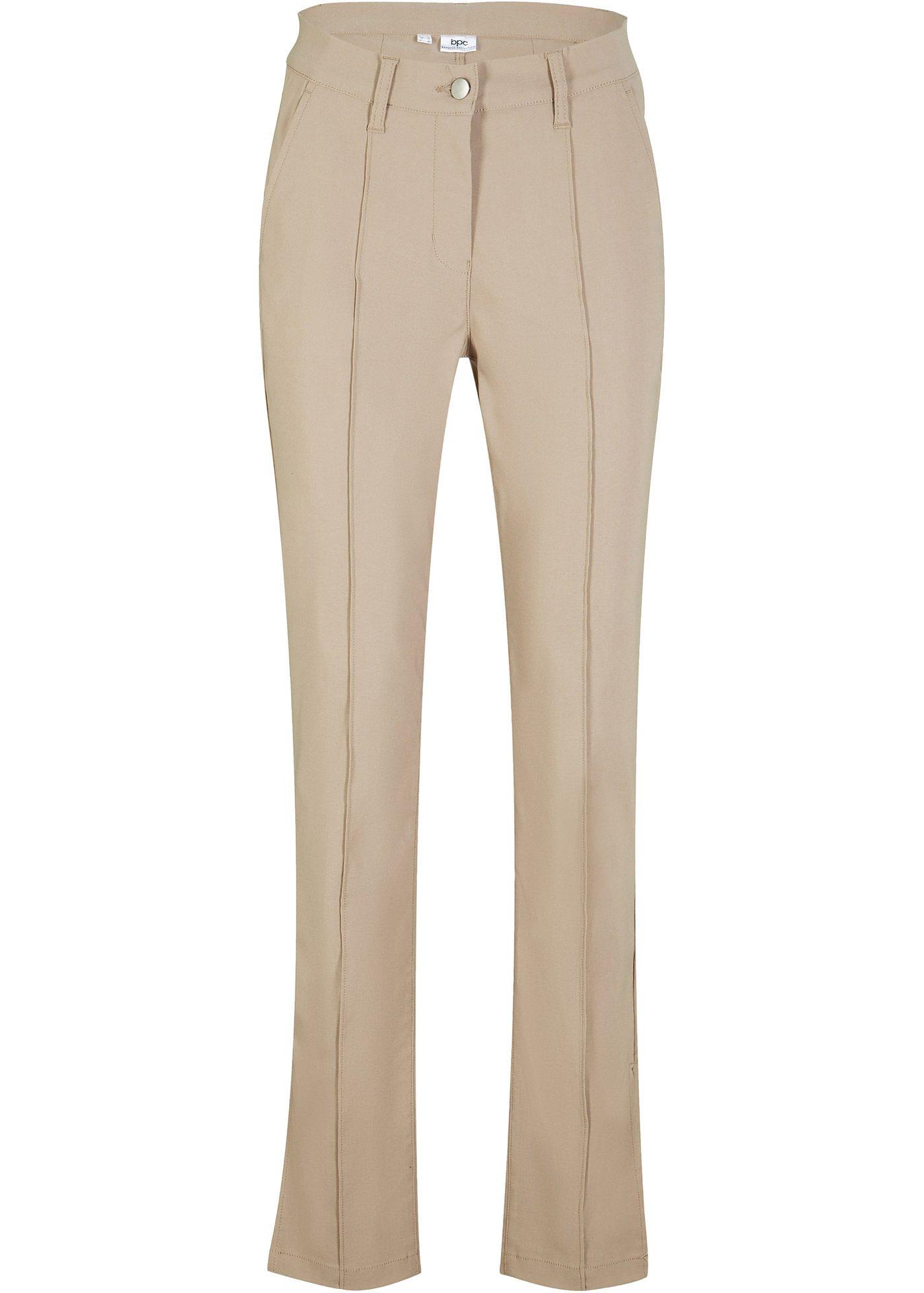 Pantalon en bengaline avec fente, Straight