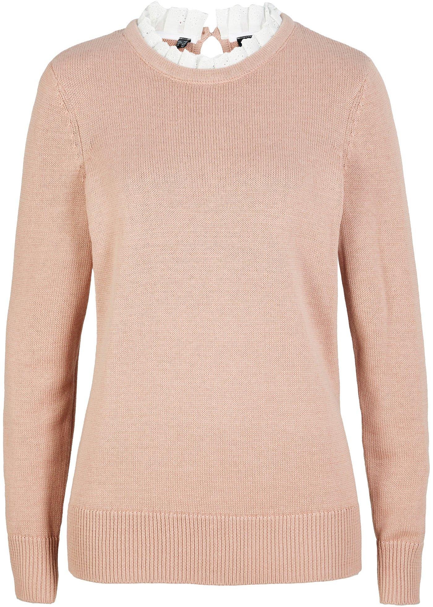 Pull à empiècement chemisier