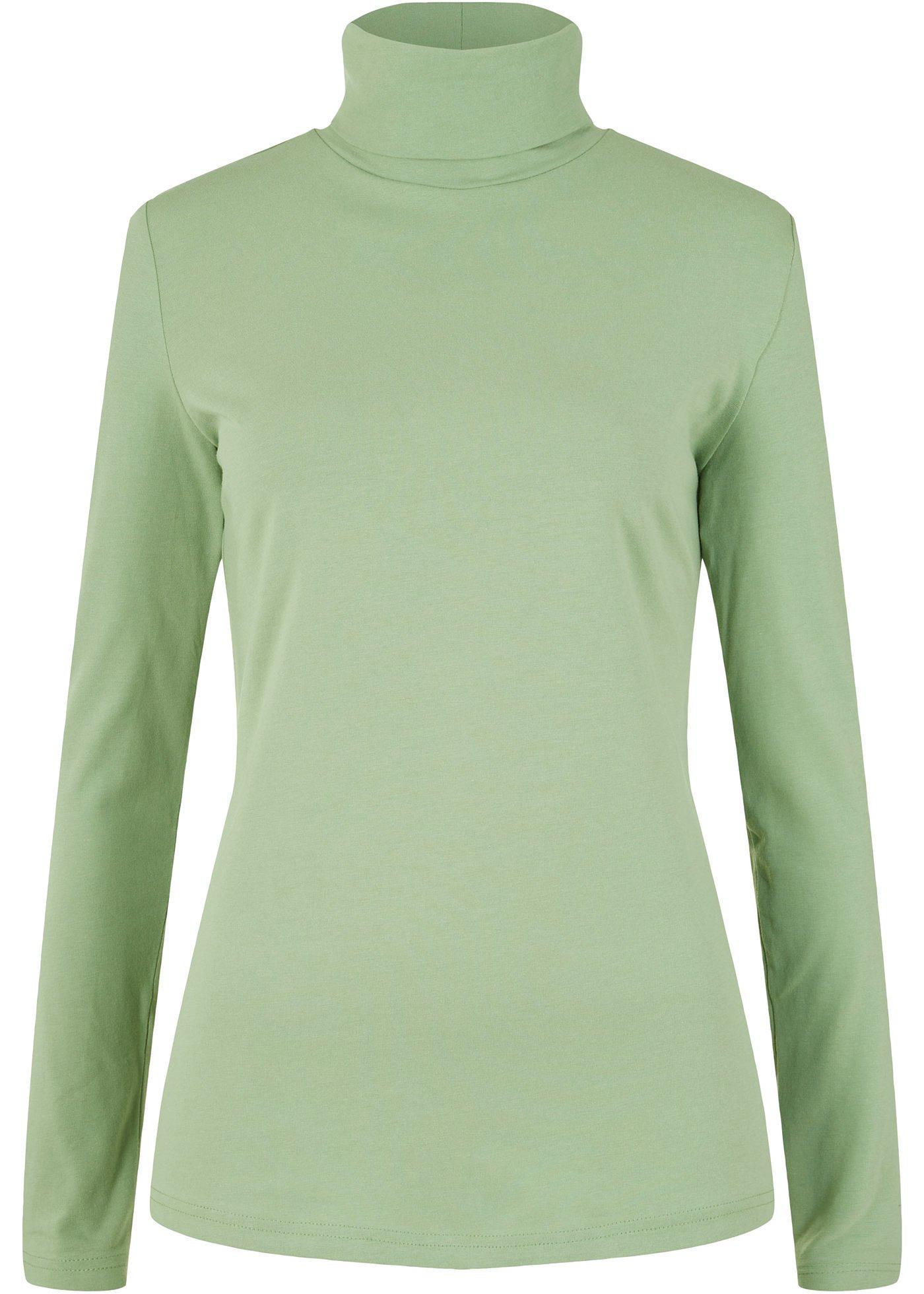 T-shirt col roulé extensible, manches longues