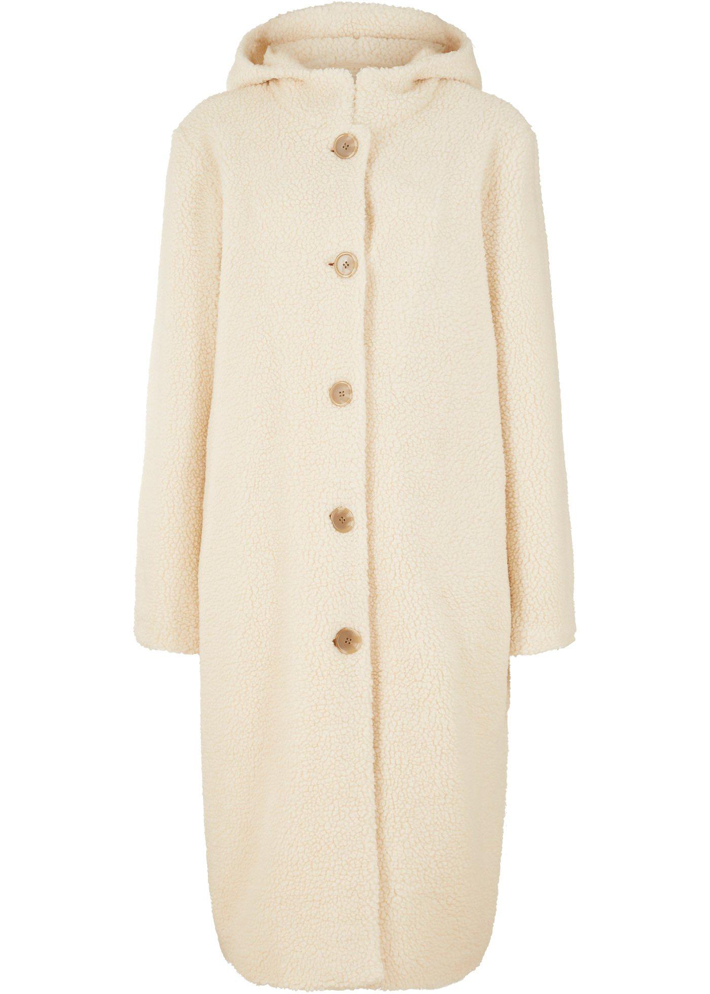 Manteau en fourrure peluche avec capuche