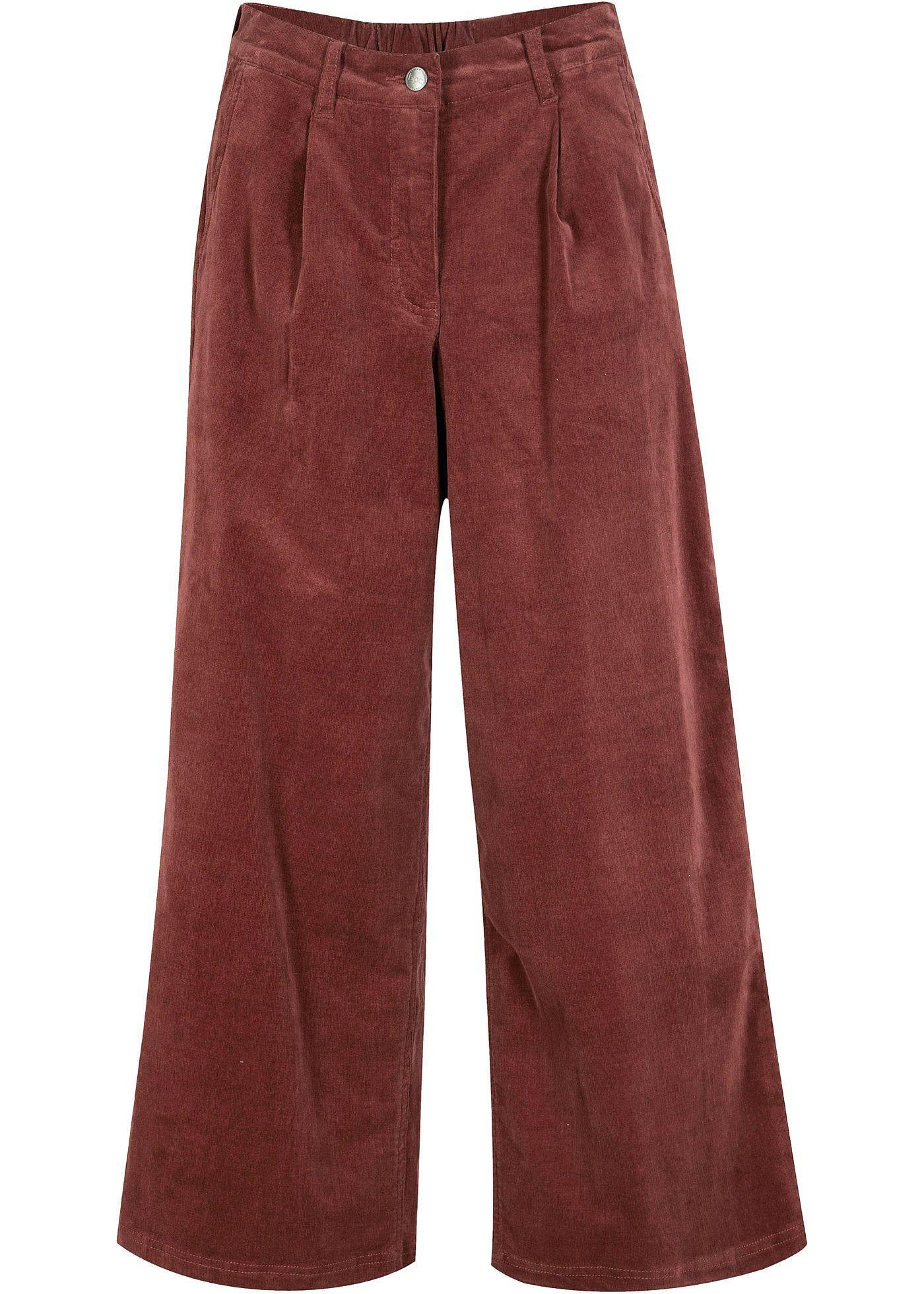 Image de Jupe-culotte en velours côtelé avec taille confortable, 7/8