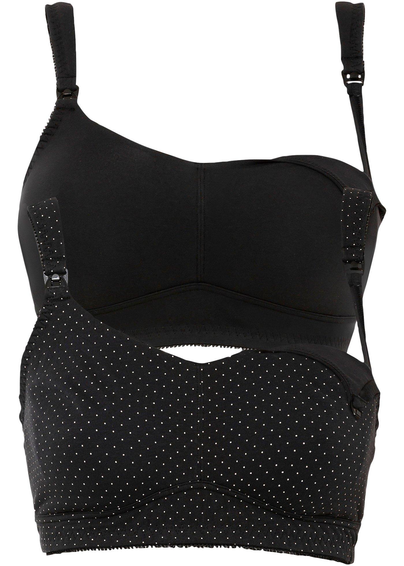 Lot de 2 soutiens-gorge d'allaitement sans armatures avec coton bio