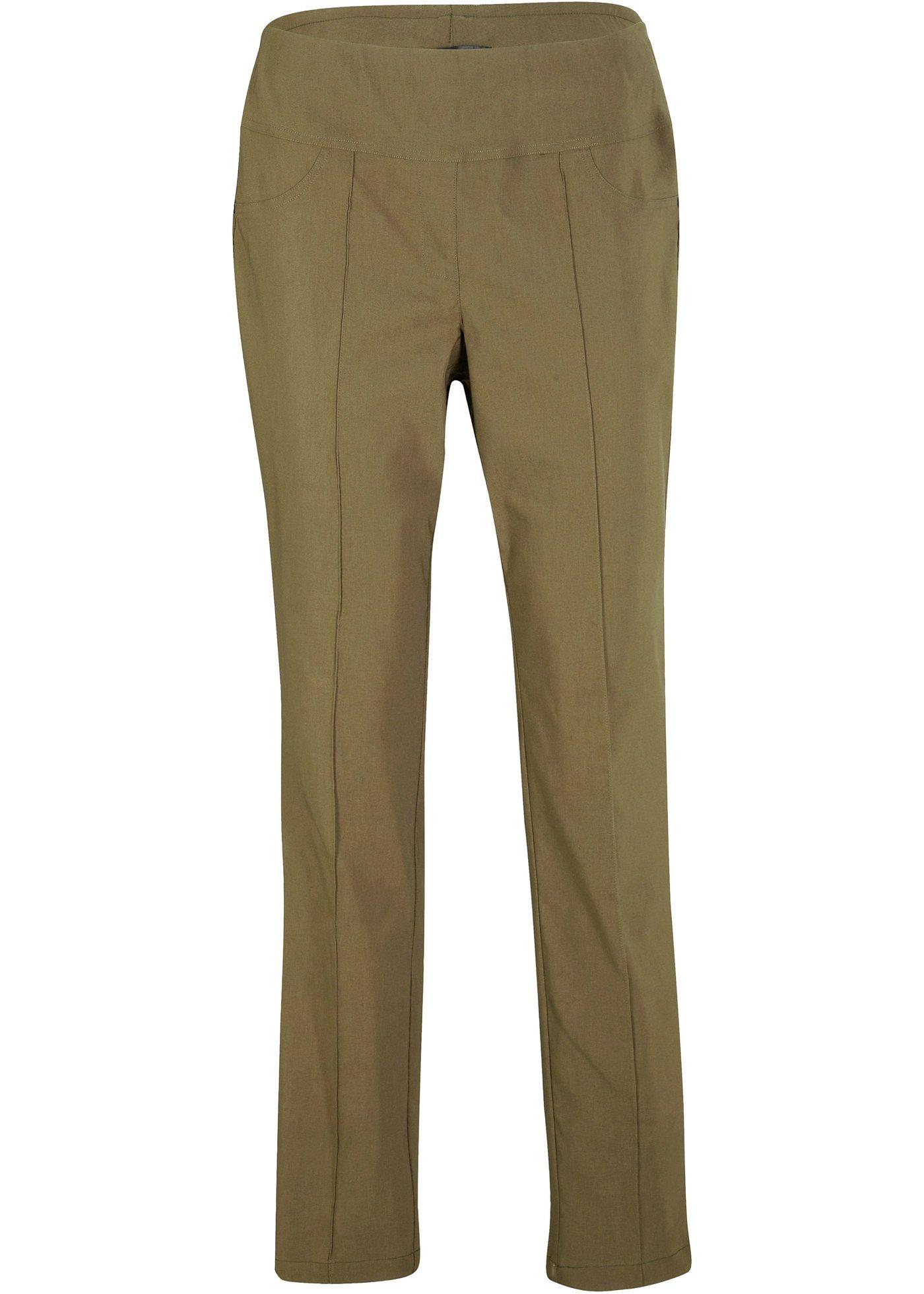 Pantalon extensible en bengaline avec taille confortable, Straight