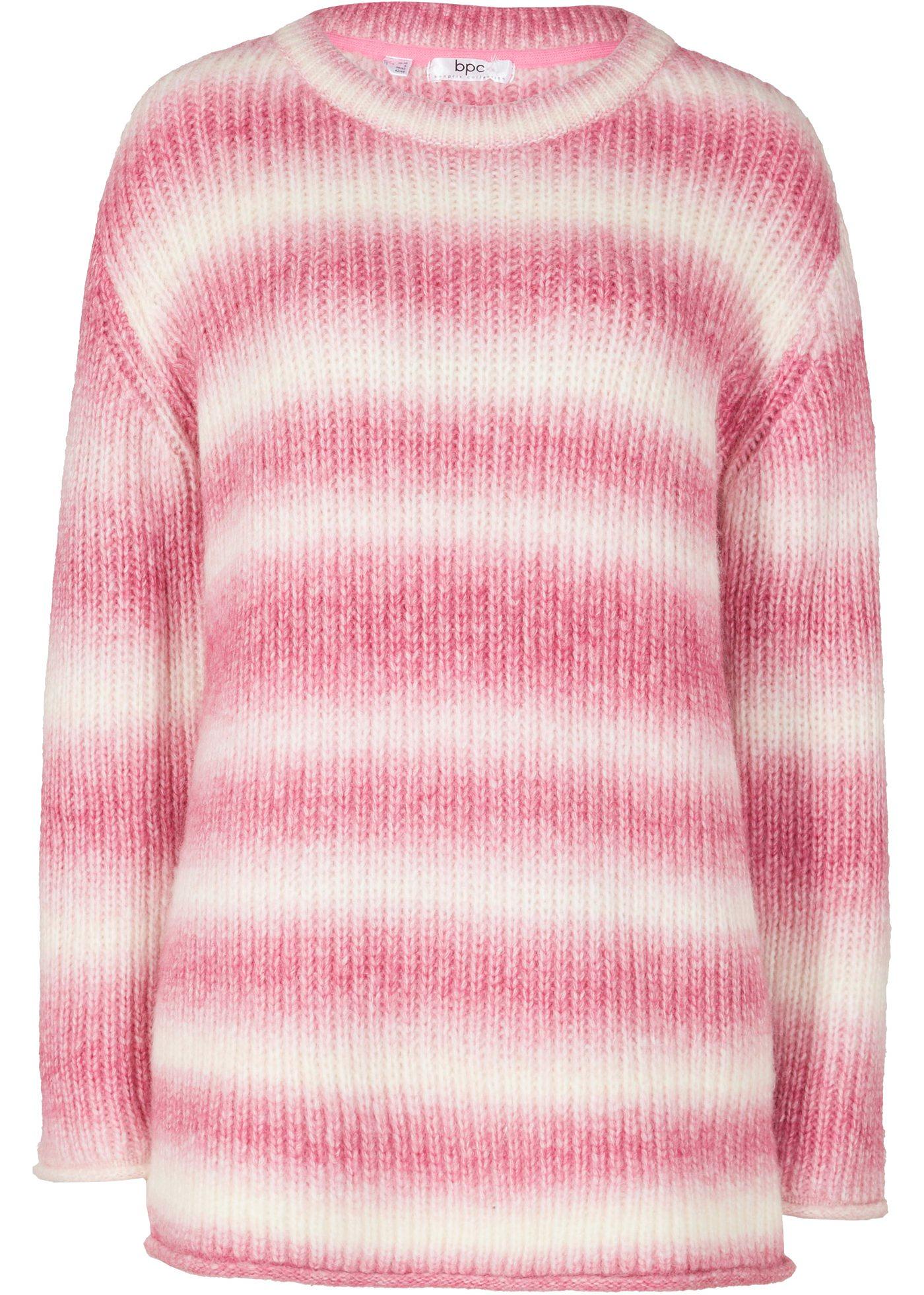 Pull avec dégradé de couleur et encolure ronde