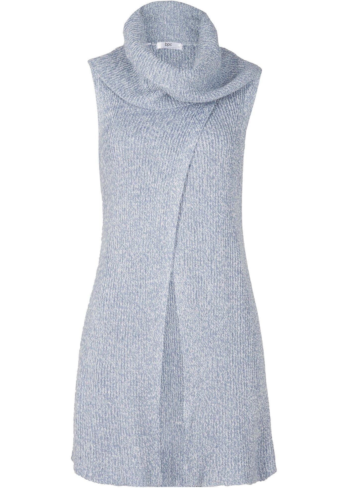 Pull sans manches à col roulé