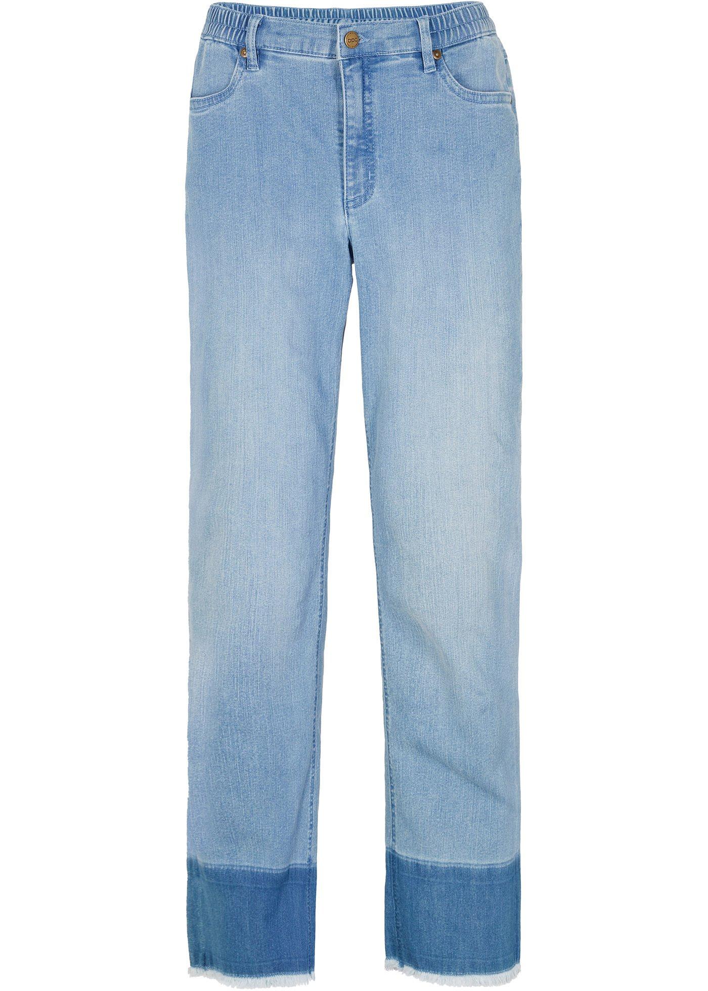 Jean jambes droites et taille confort, extensible