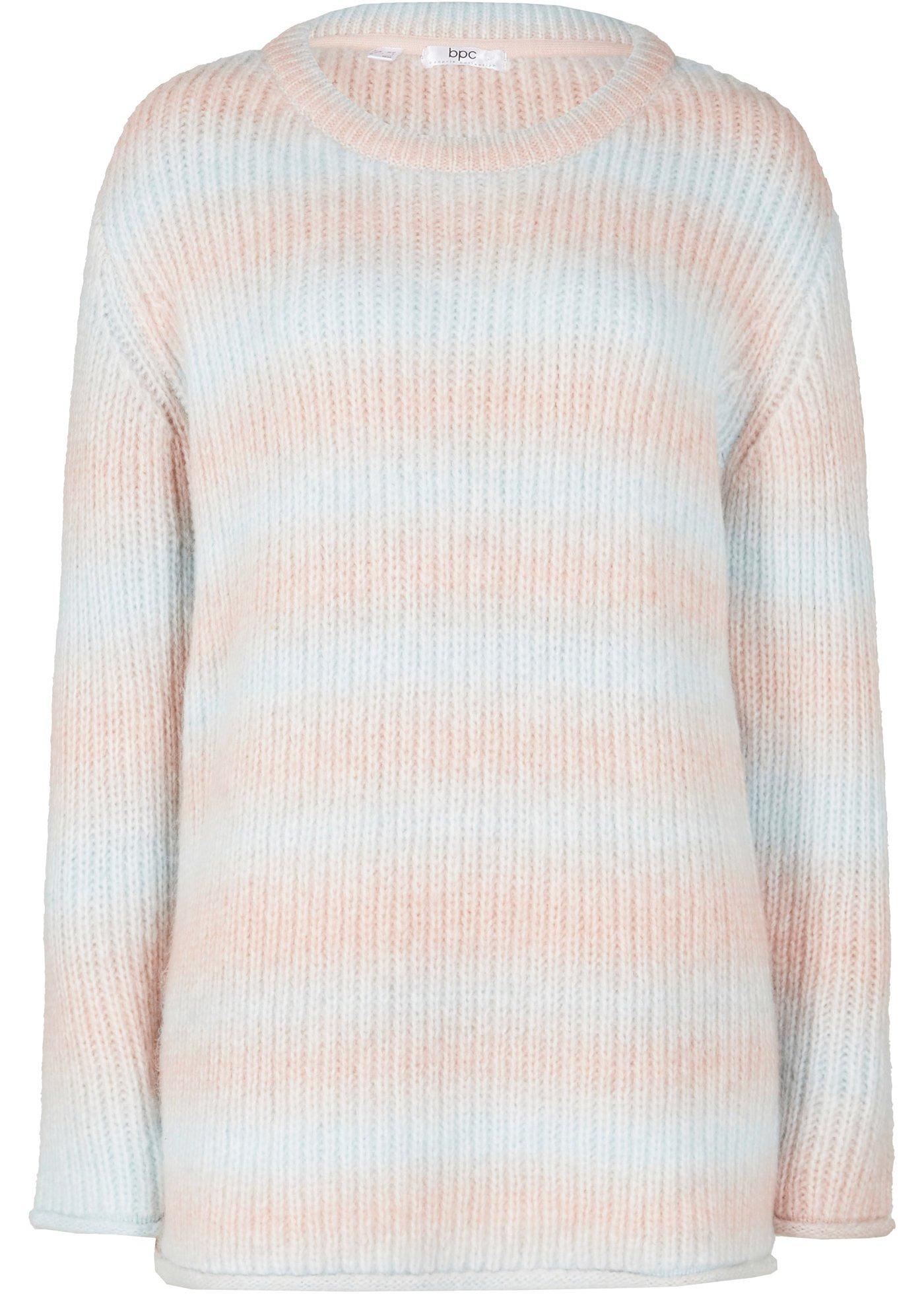 Pull avec dégradé de couleur et encolure ronde