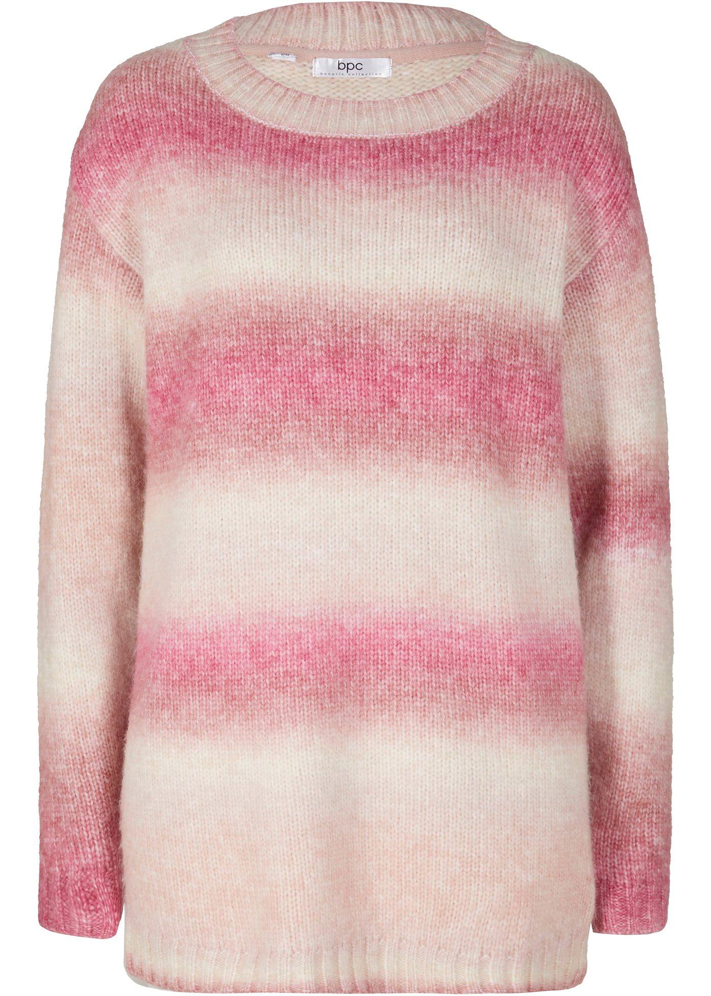 Pull oversize avec dégradé de couleur et fentes