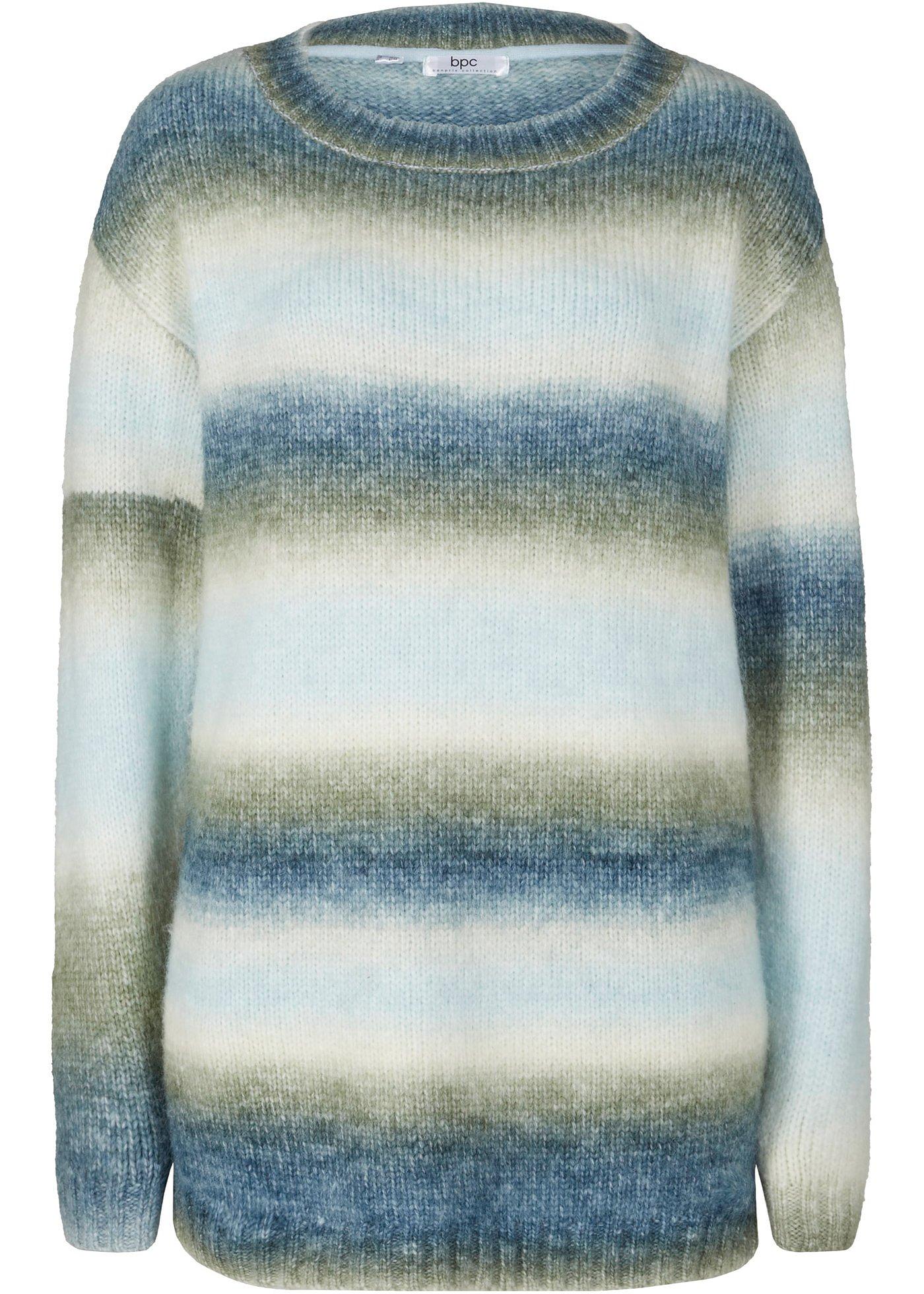 Pull oversize avec dégradé de couleur et fentes