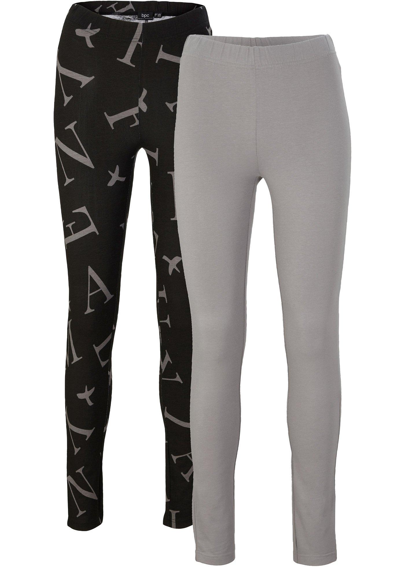 Lot de 2 leggings coton avec taille extra large