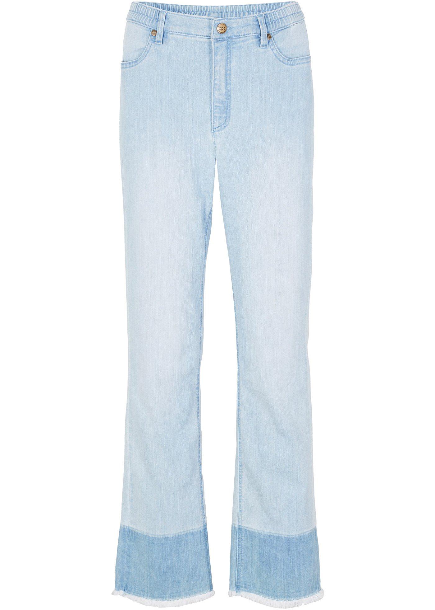 Jean jambes droites et taille confort, extensible