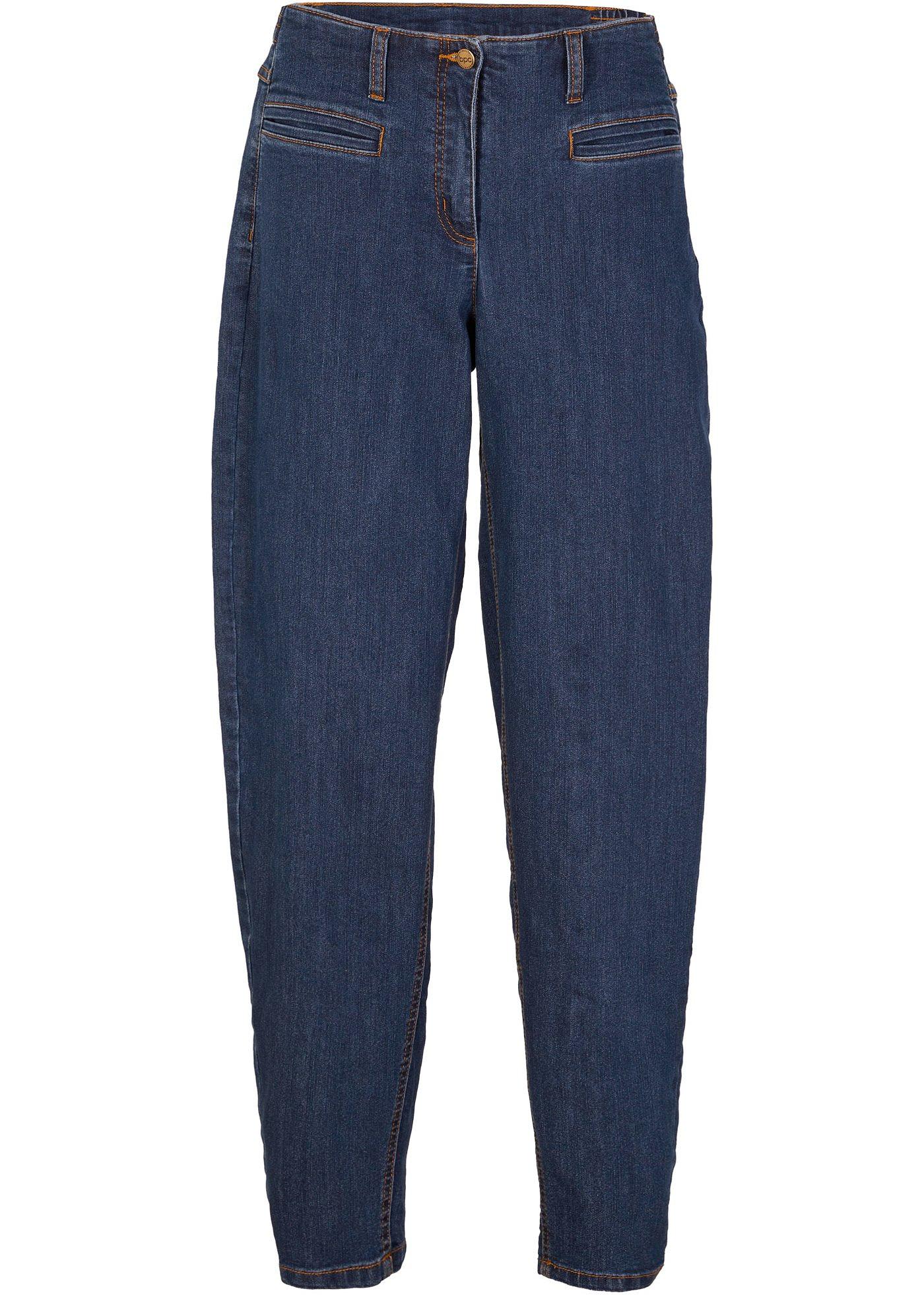 Jean avec taille semi-élastiquée, forme ballon