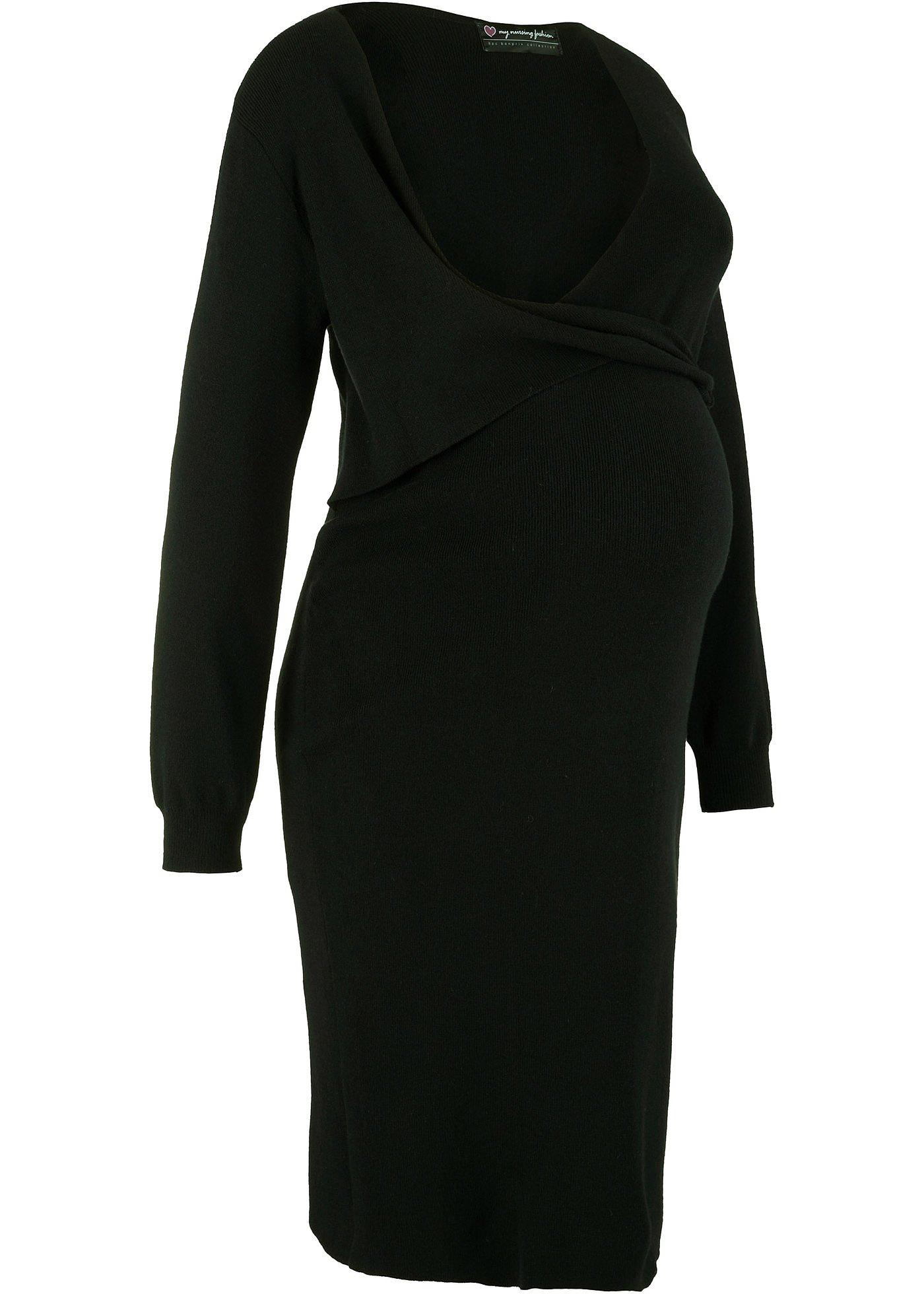 Robe en maille de grossesse avec fonction allaitement