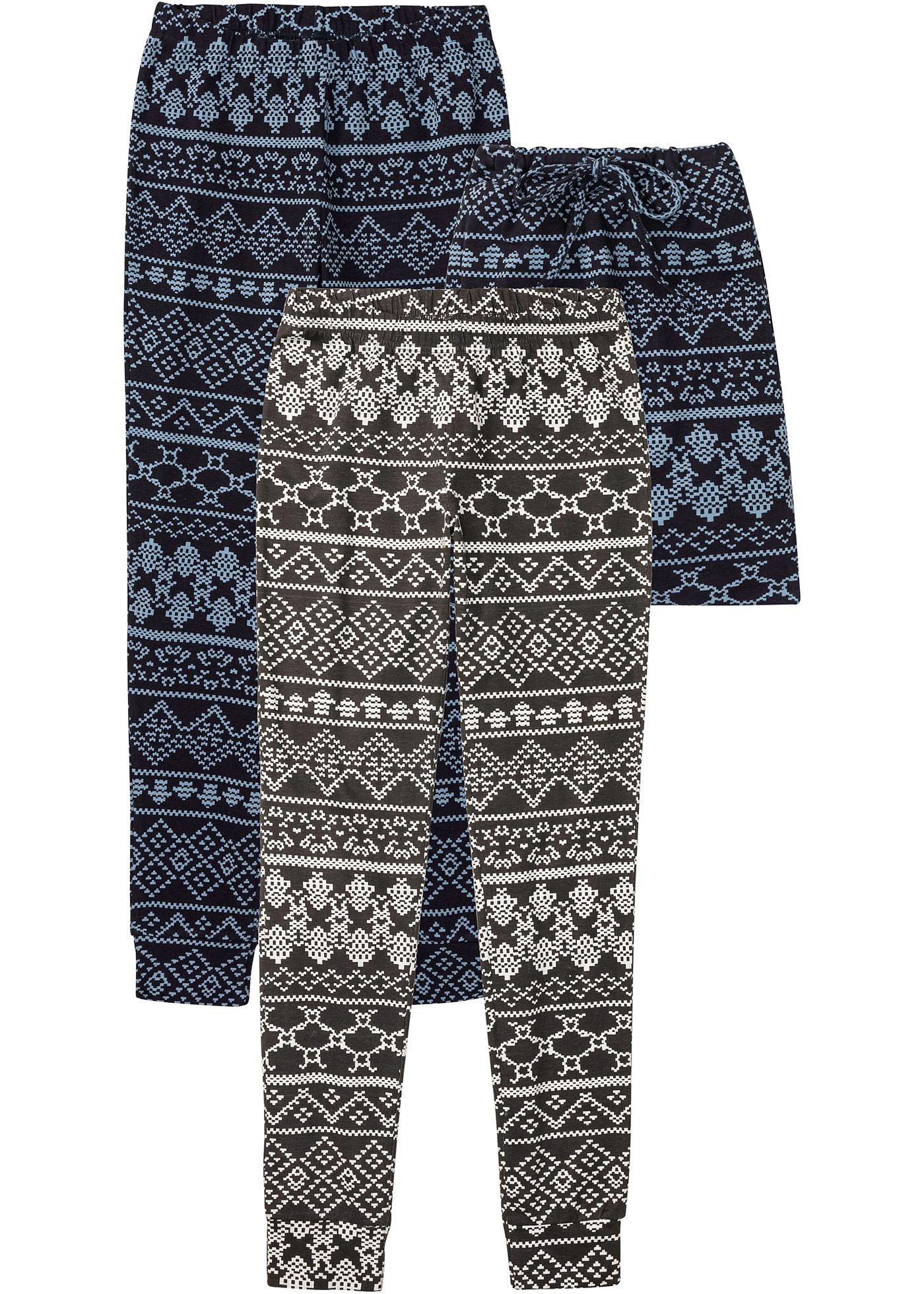 Lot de 2 leggings de pyjama avec pochette cadeau