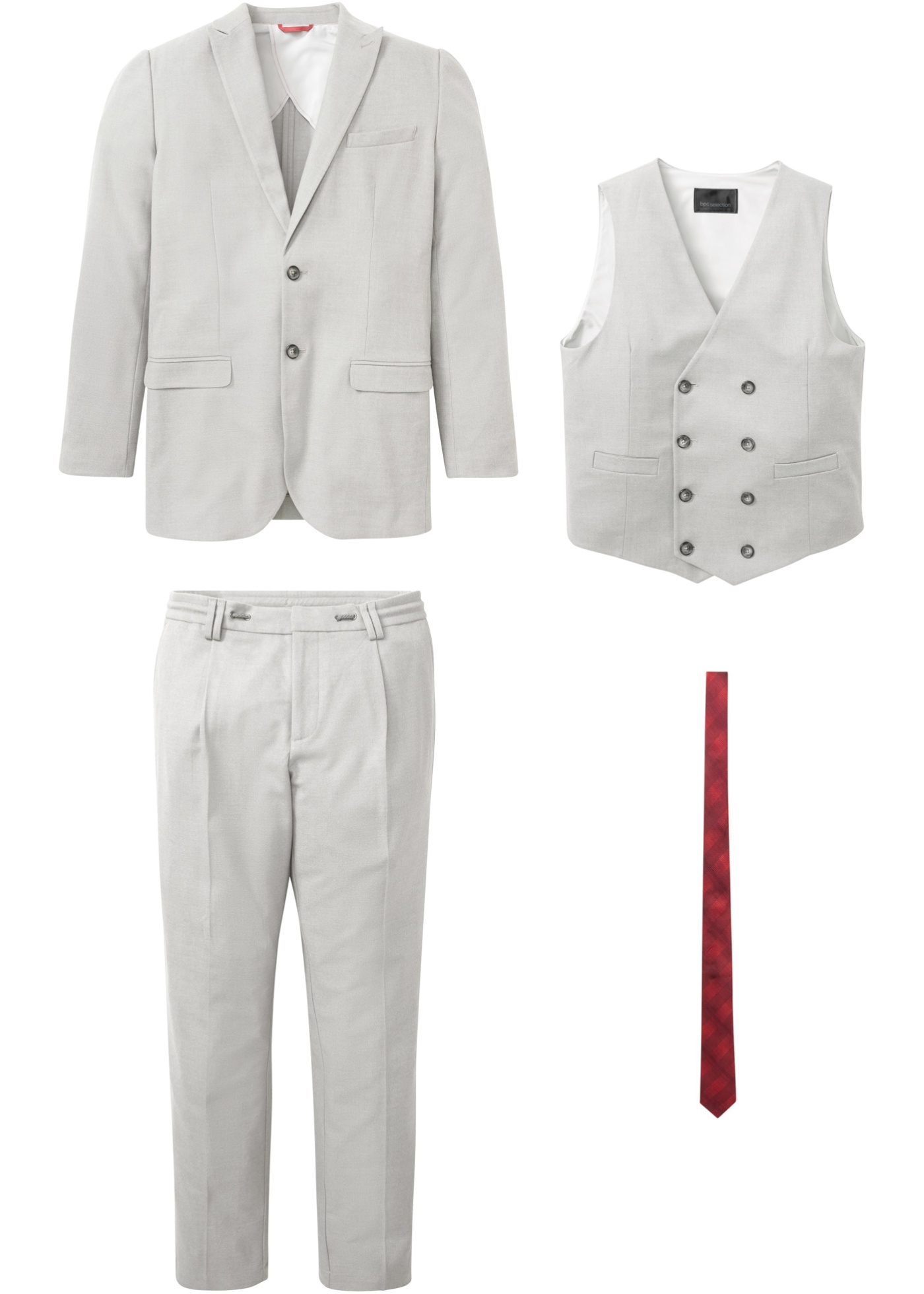 Costume (Ens. 4 pces.) : veste, pantalon, gilet, cravate