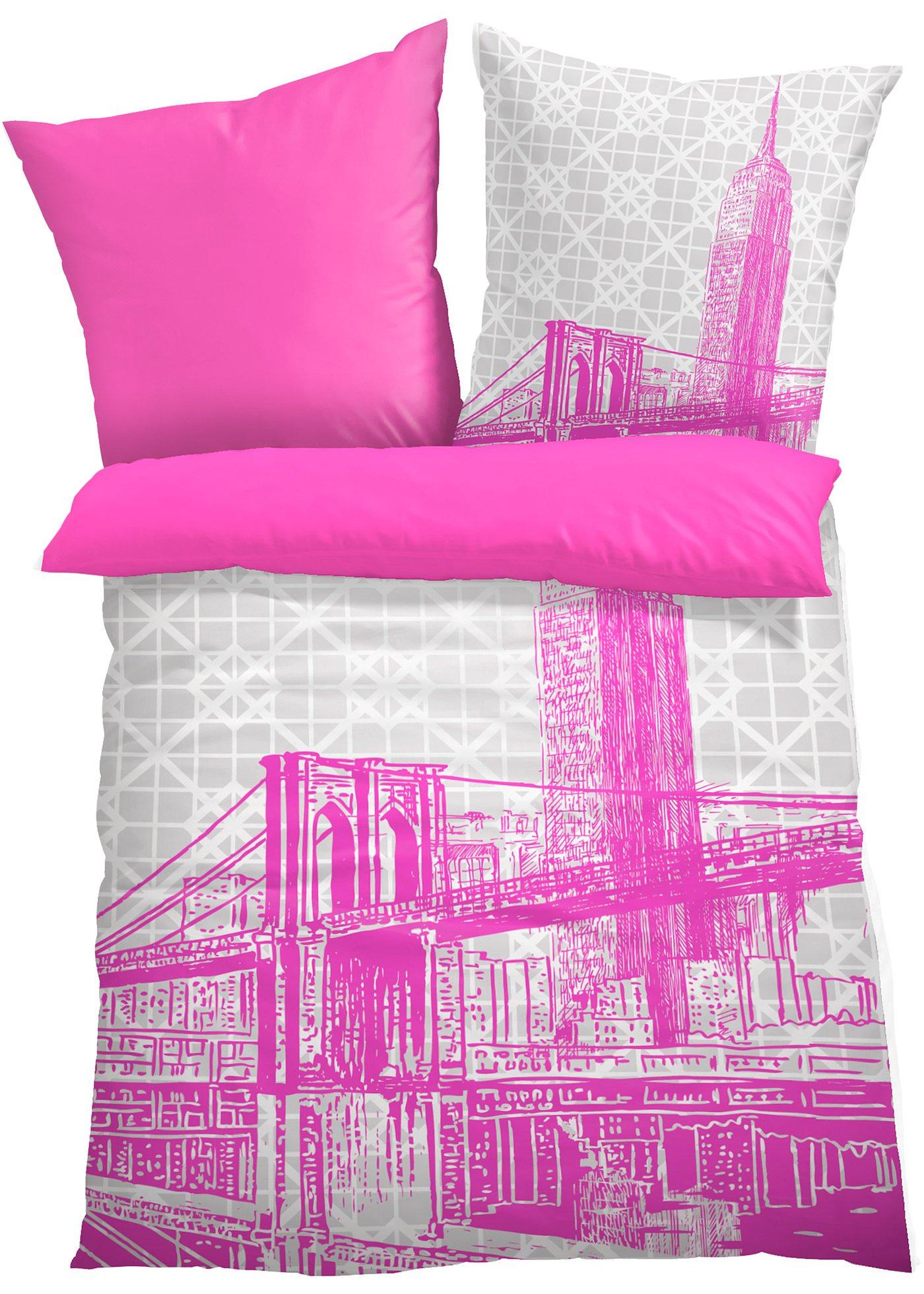 Parure de lit réversible avec gratte-ciel