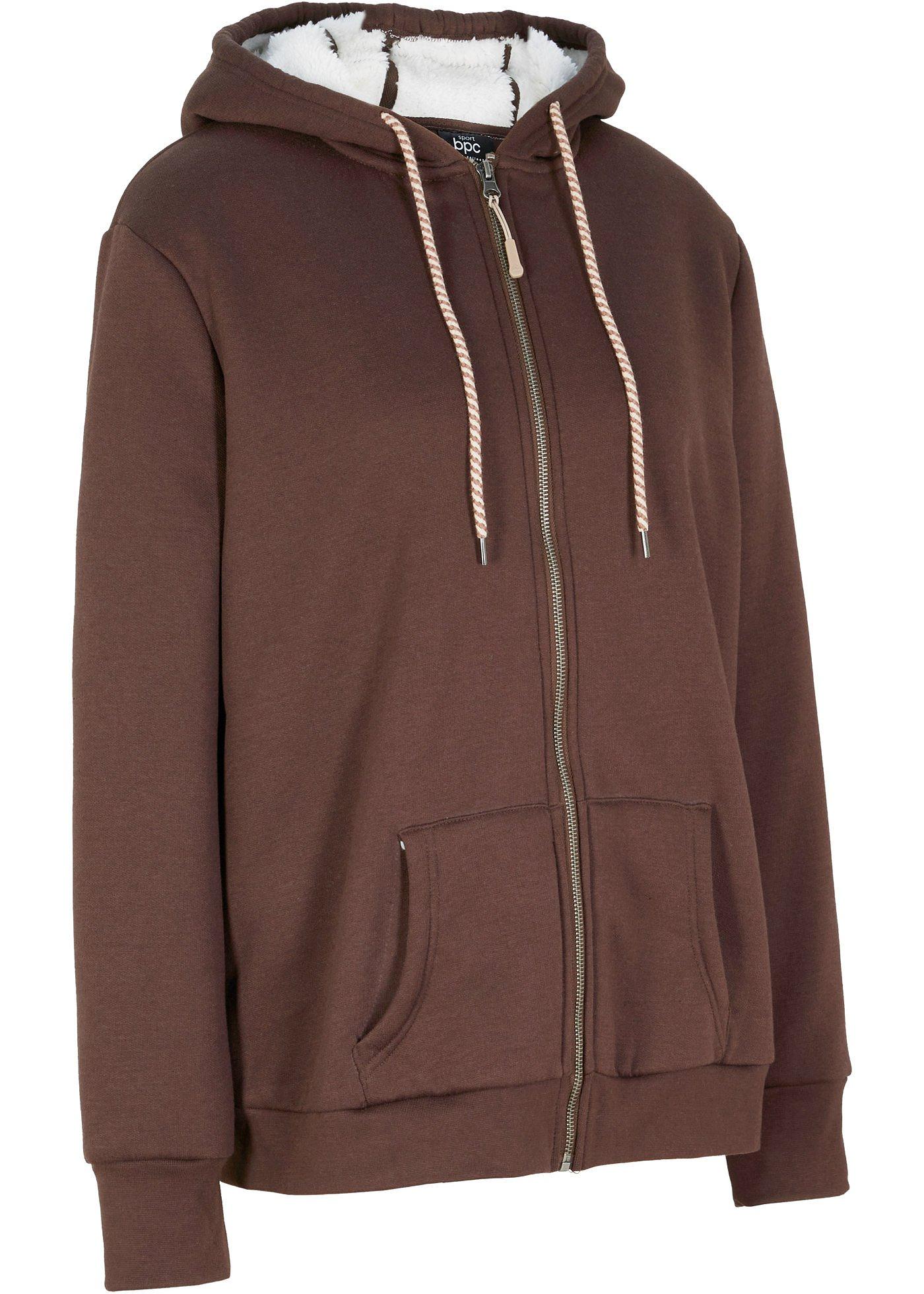 Gilet sweat avec polaire peluche