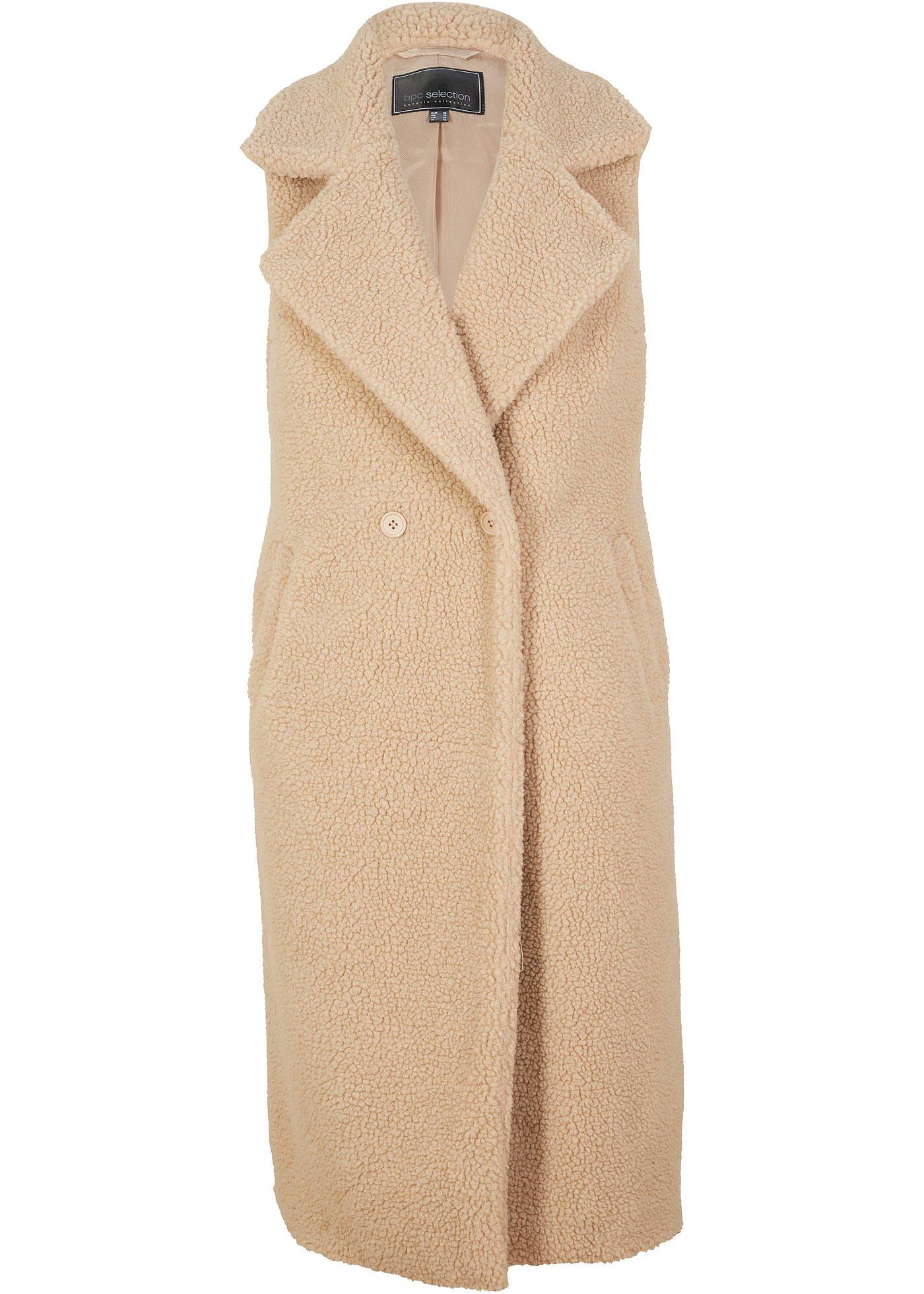 Image de Gilet long sans manches en synthétique imitation fourrure