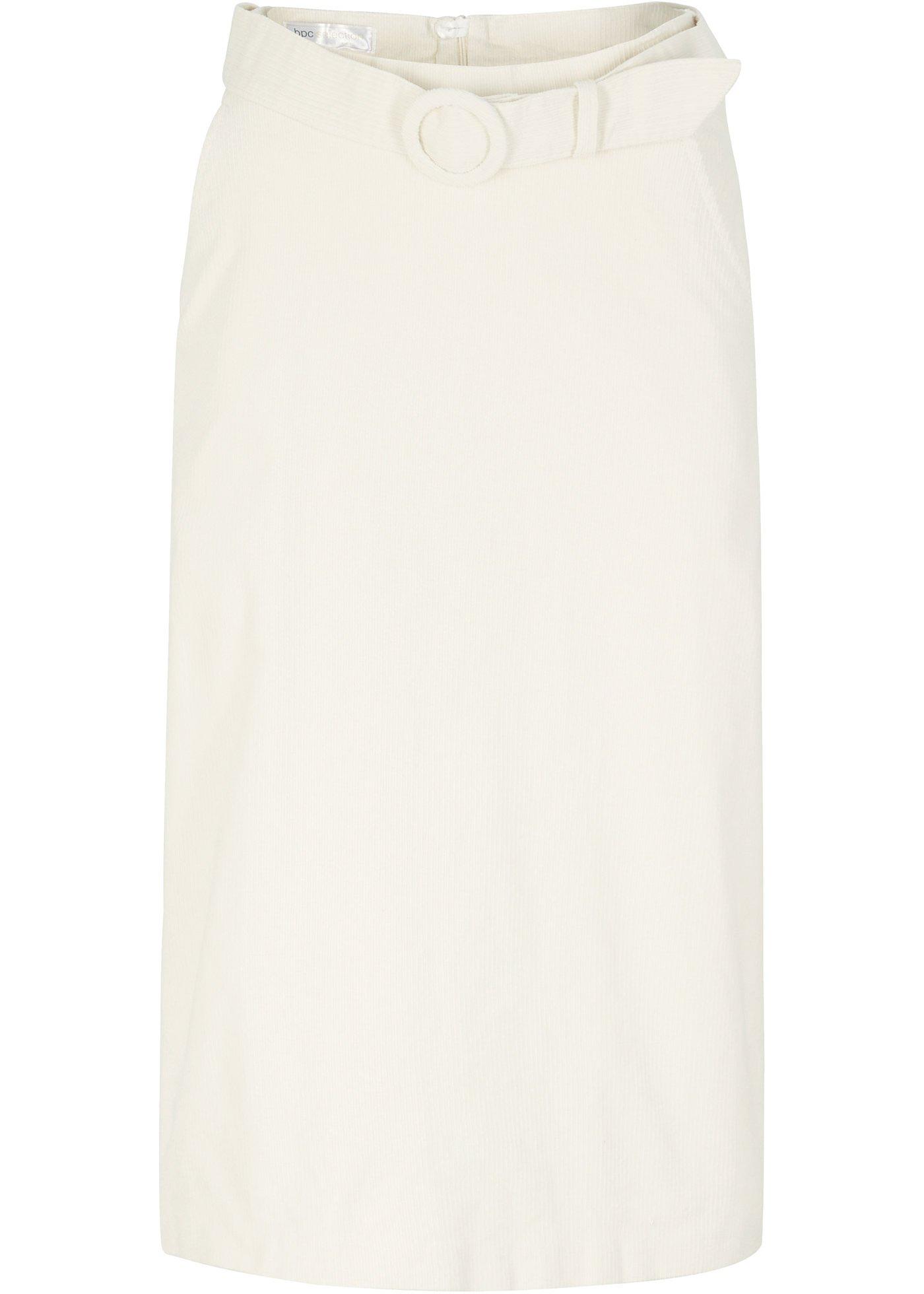 Jupe en velours côtelé avec ceinture