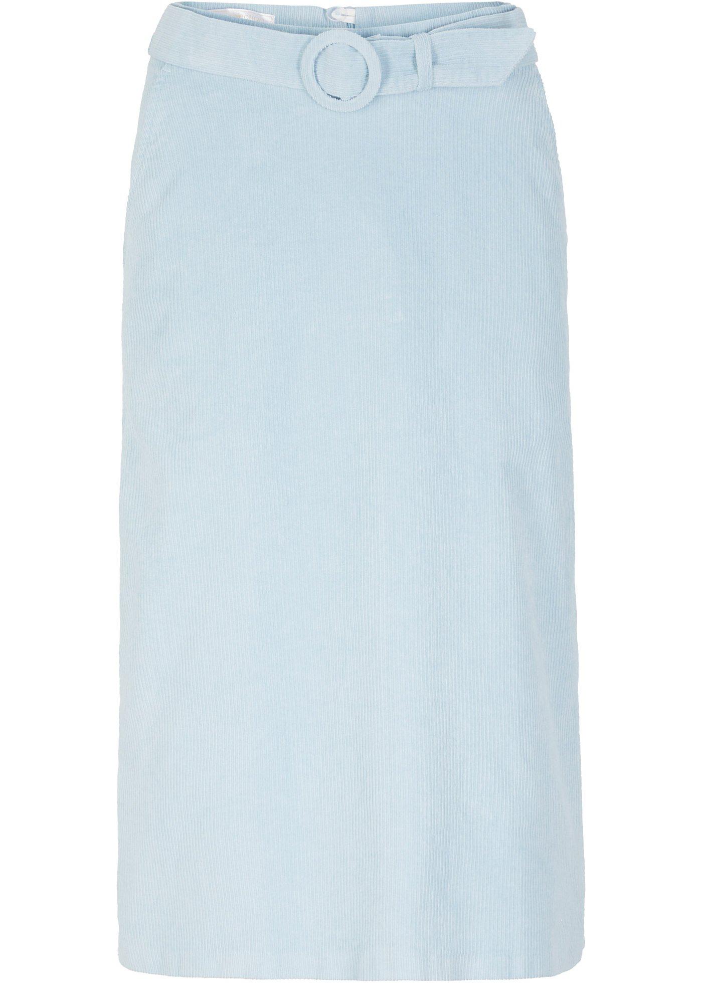 Jupe en velours côtelé avec ceinture