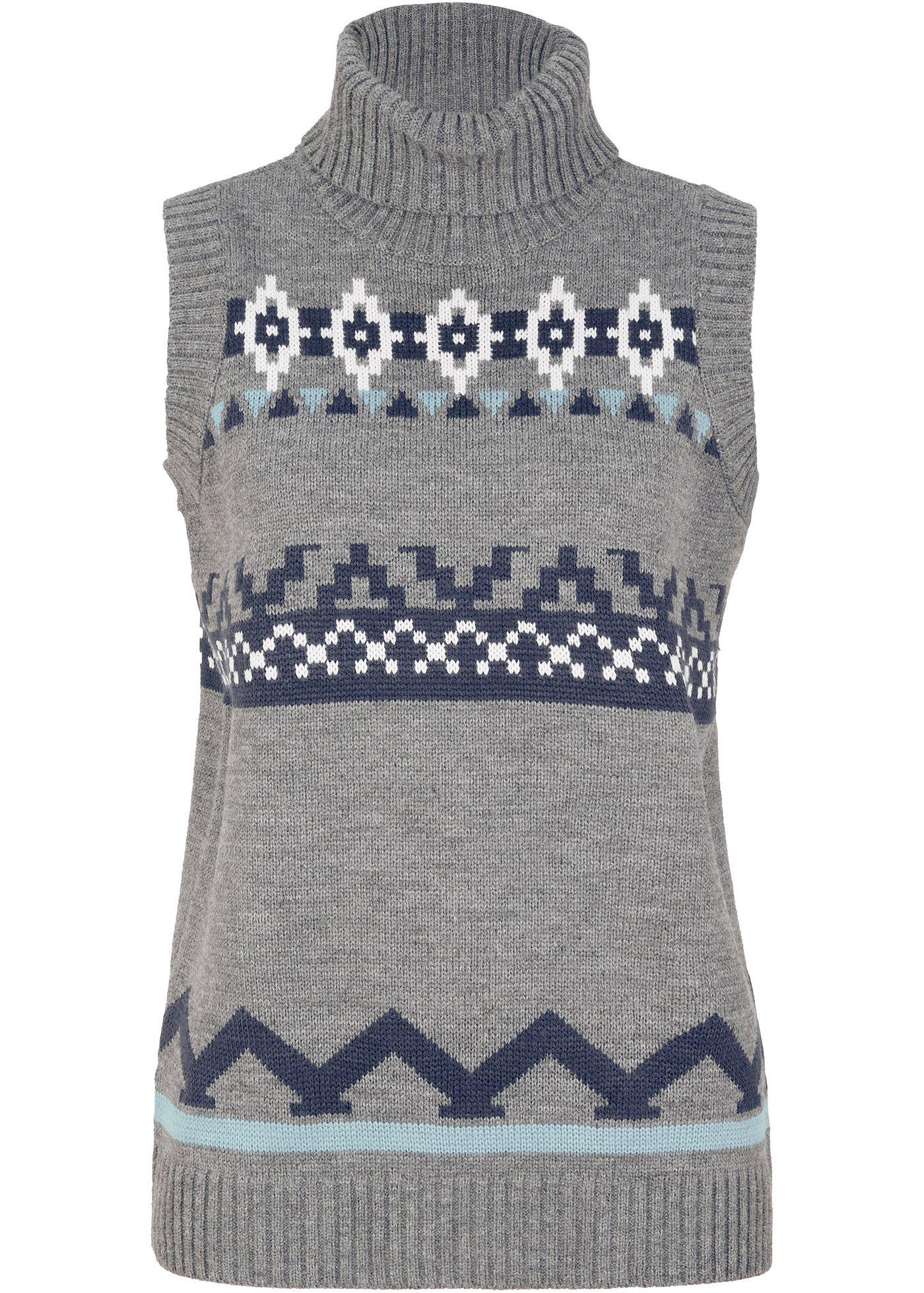 Pull sans manches avec col roulé