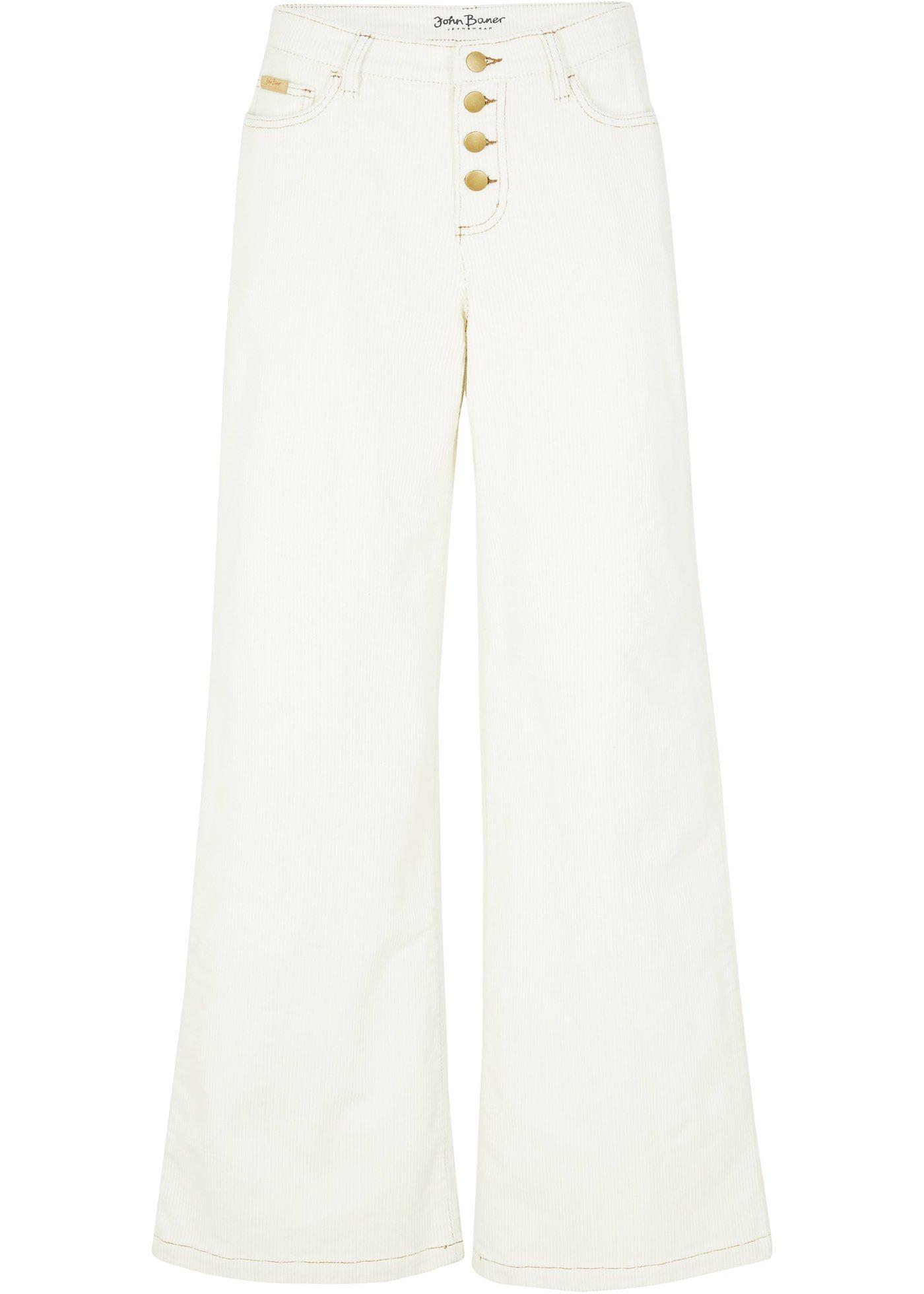 Pantalon en velours côtelé extensible, Wide