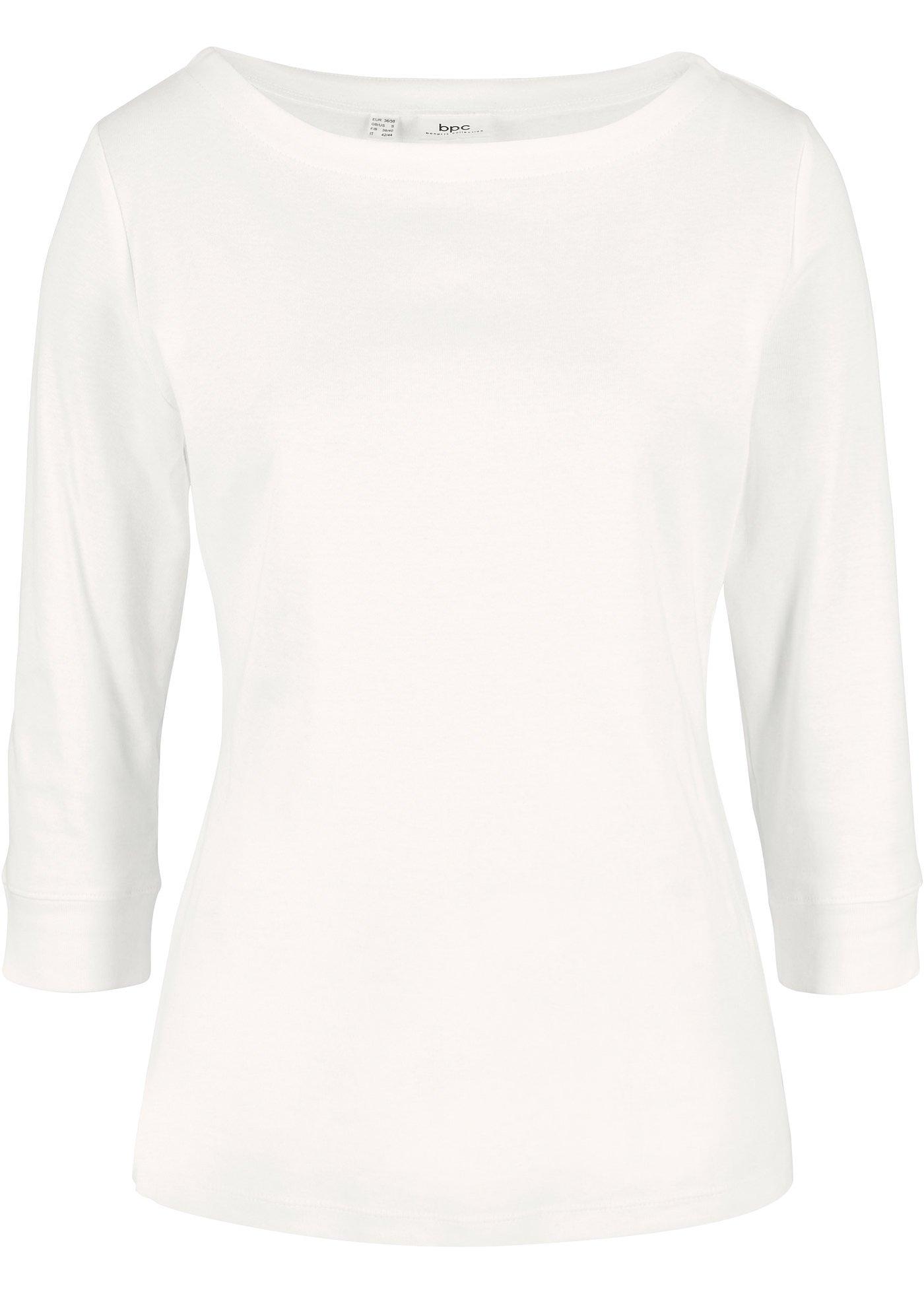 T-shirt extensible à encolure bateau