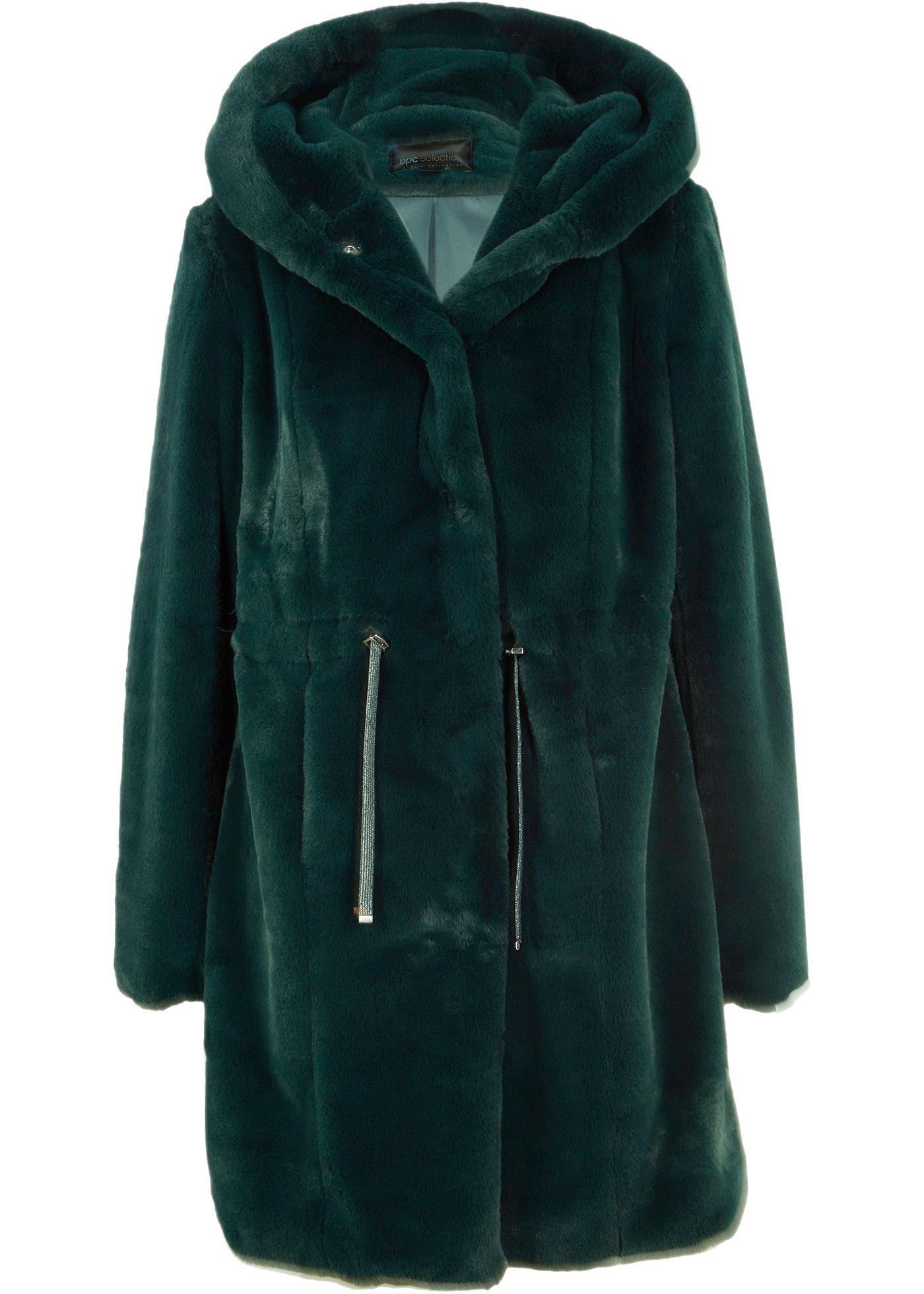 Manteau synthétique imitation fourrure