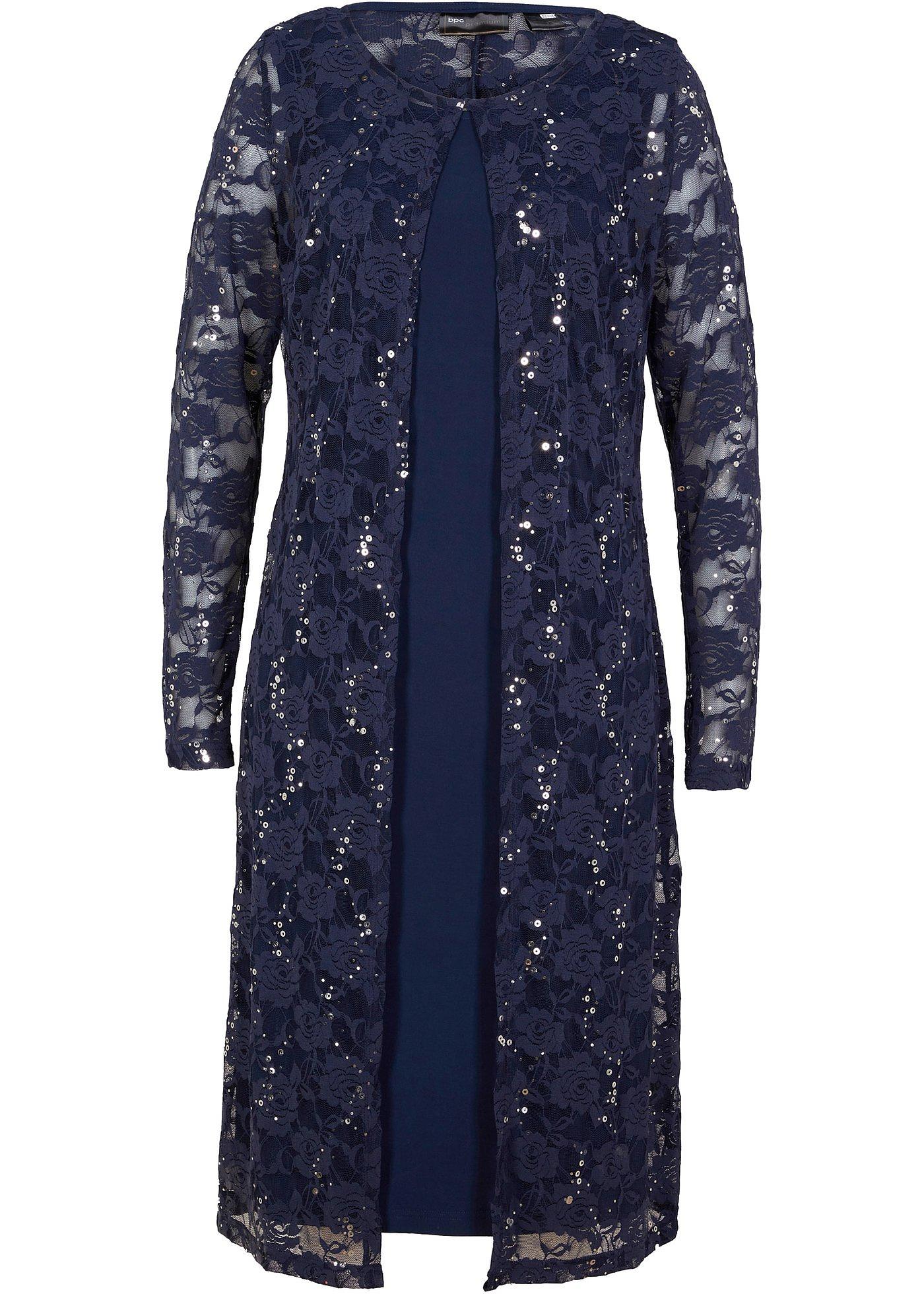 Robe avec dentelle (Ens. 2 pces.)