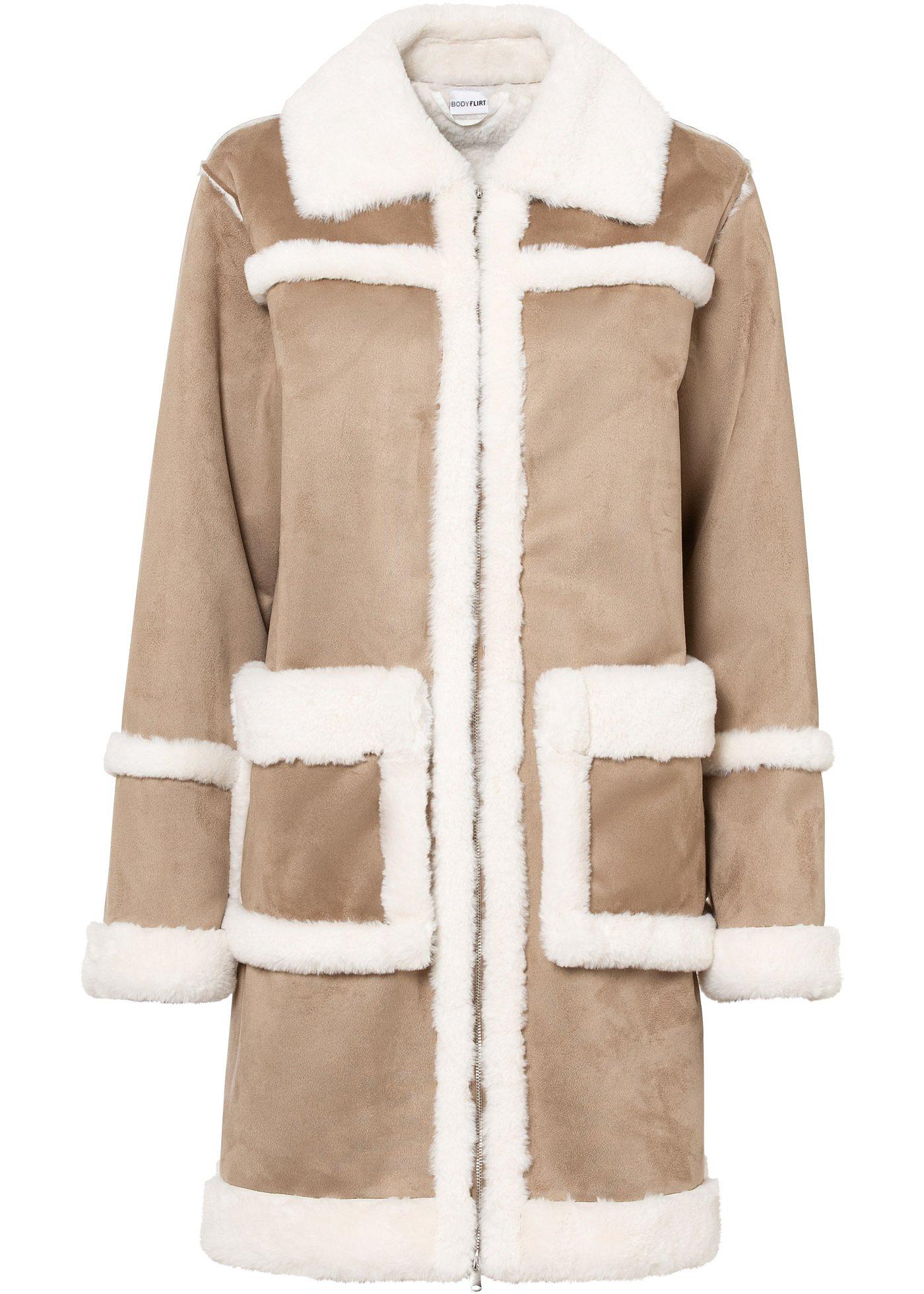 Veste en synthétique imitation peau d'agneau