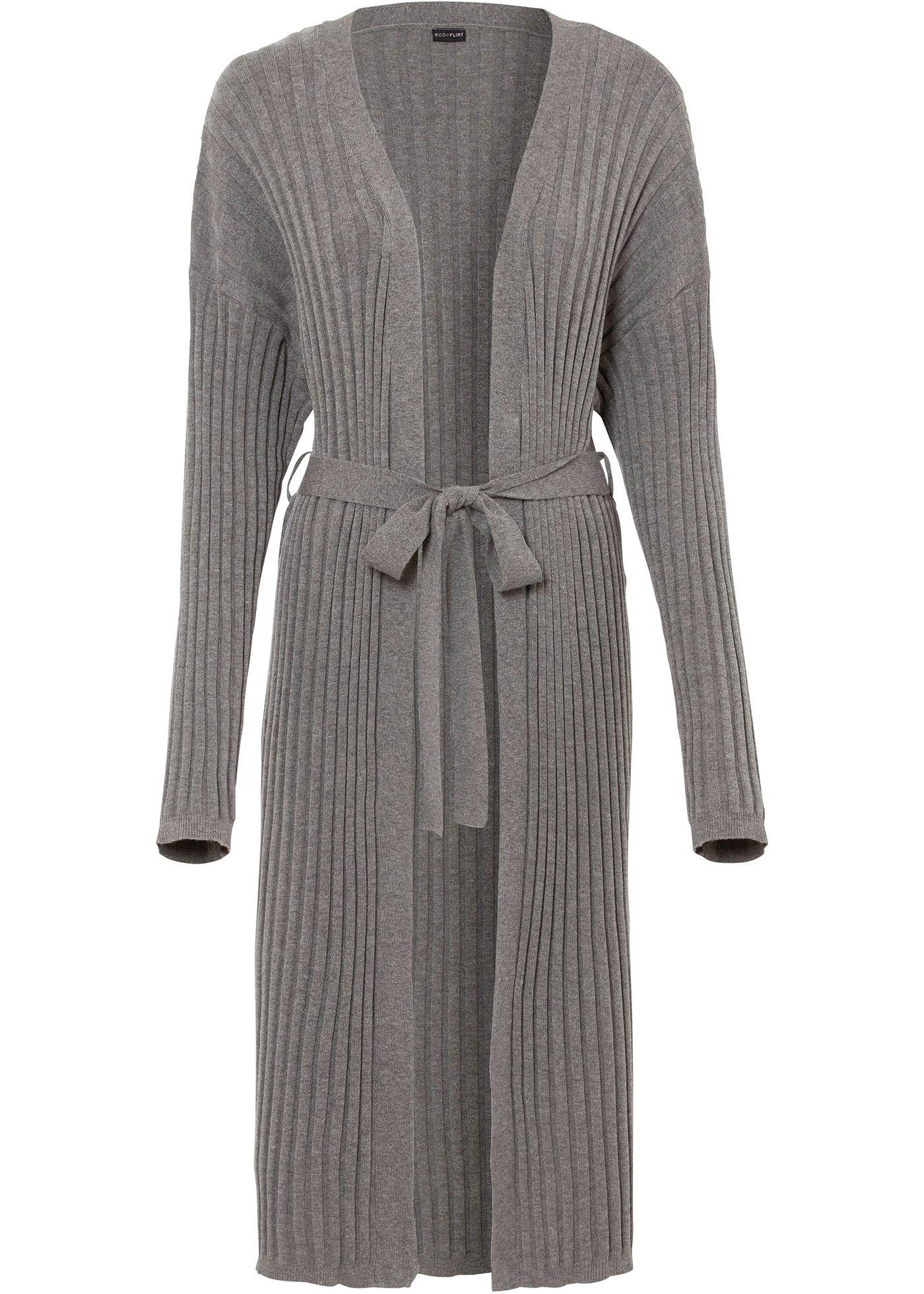 Manteau en maille côtelée