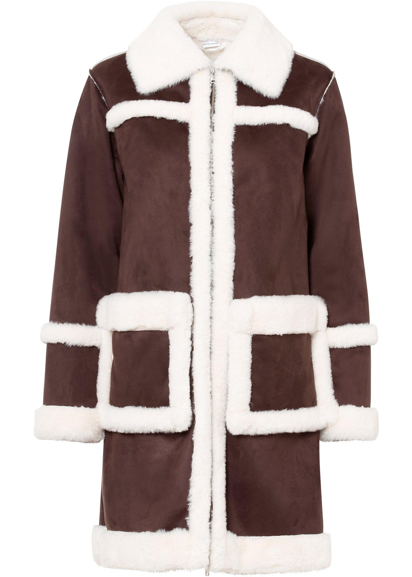 Veste en synthétique imitation peau d'agneau