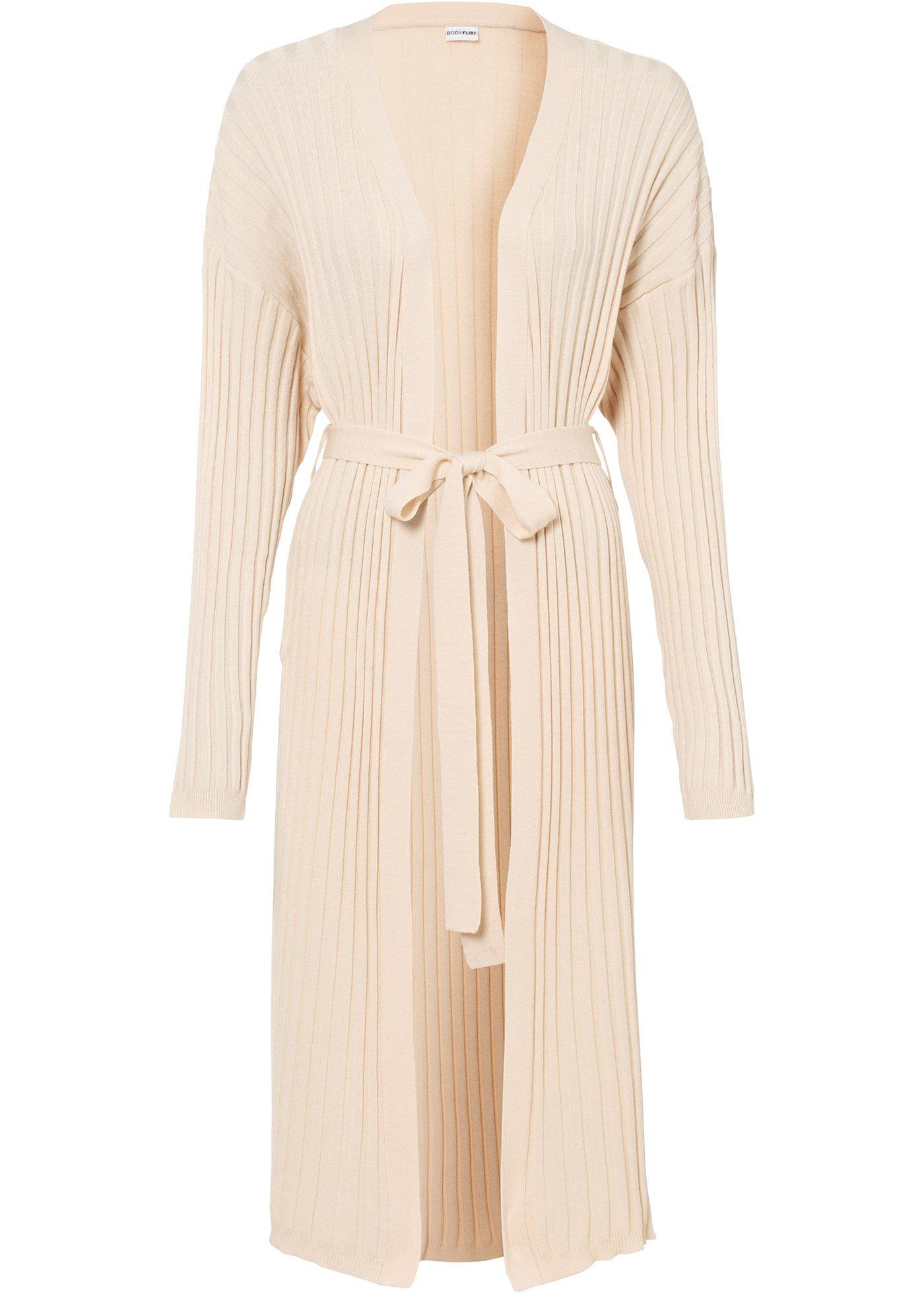 Manteau en maille côtelée