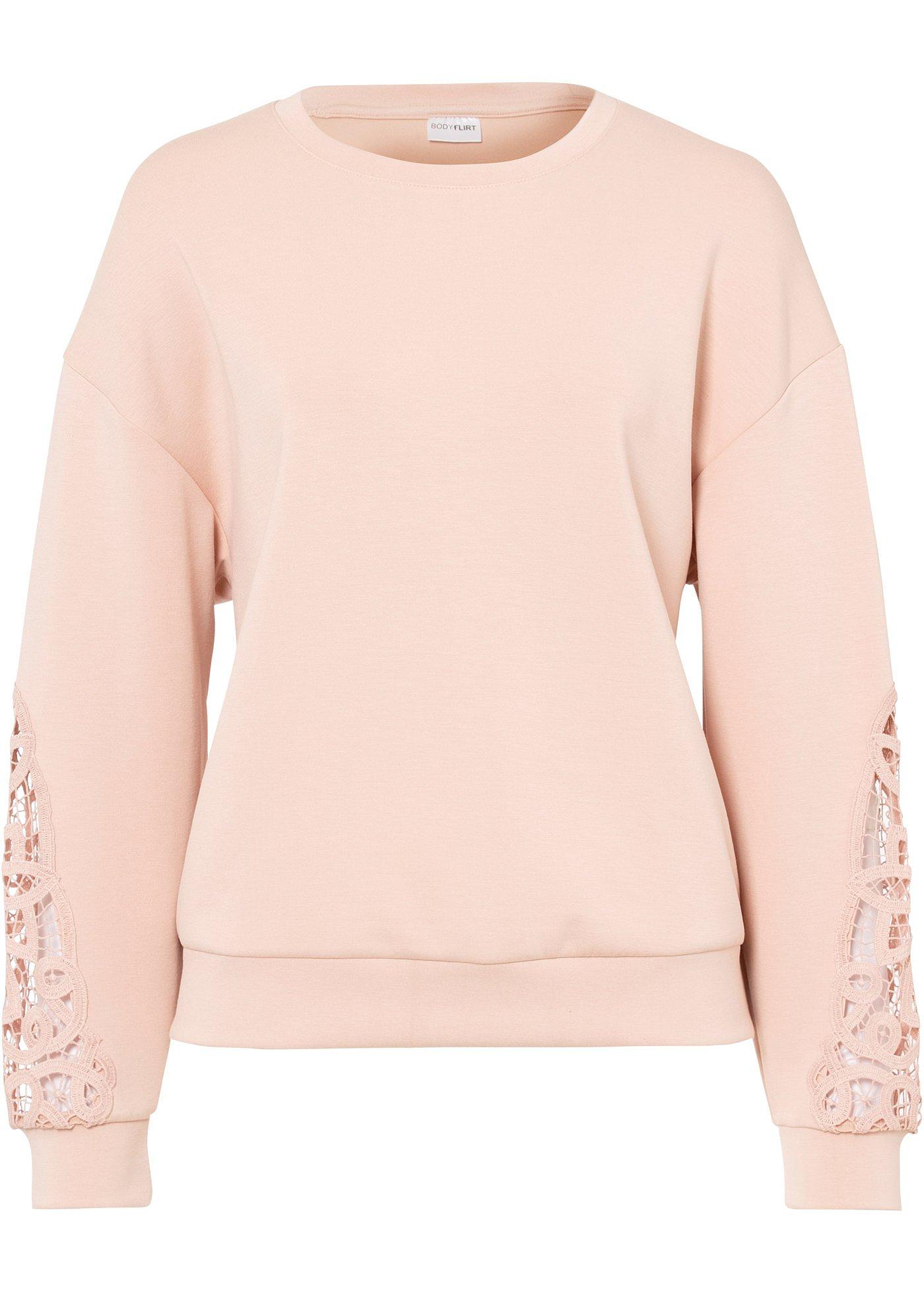 Sweat-shirt avec empiècement en dentelle