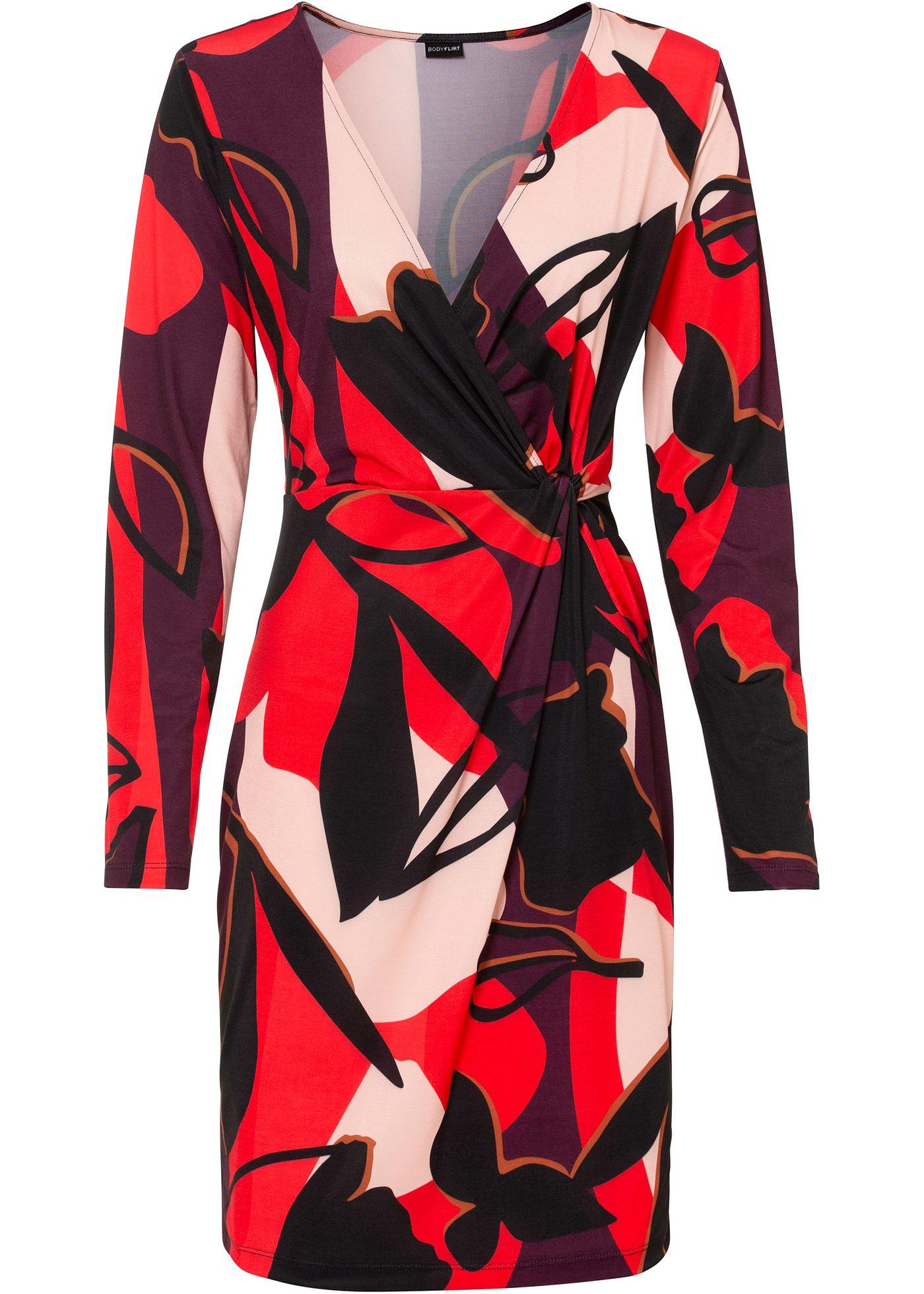 Robe en jersey avec effet portefeuille