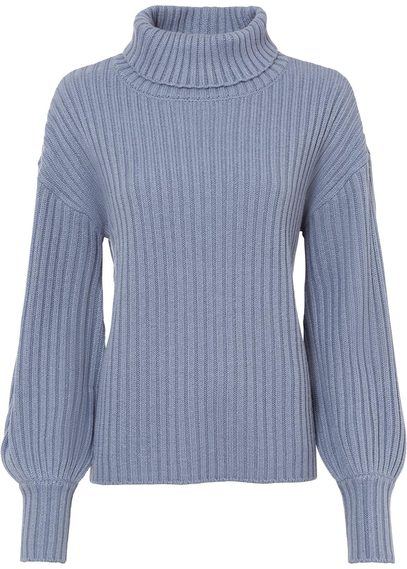 Pull côtelé à manches ballon