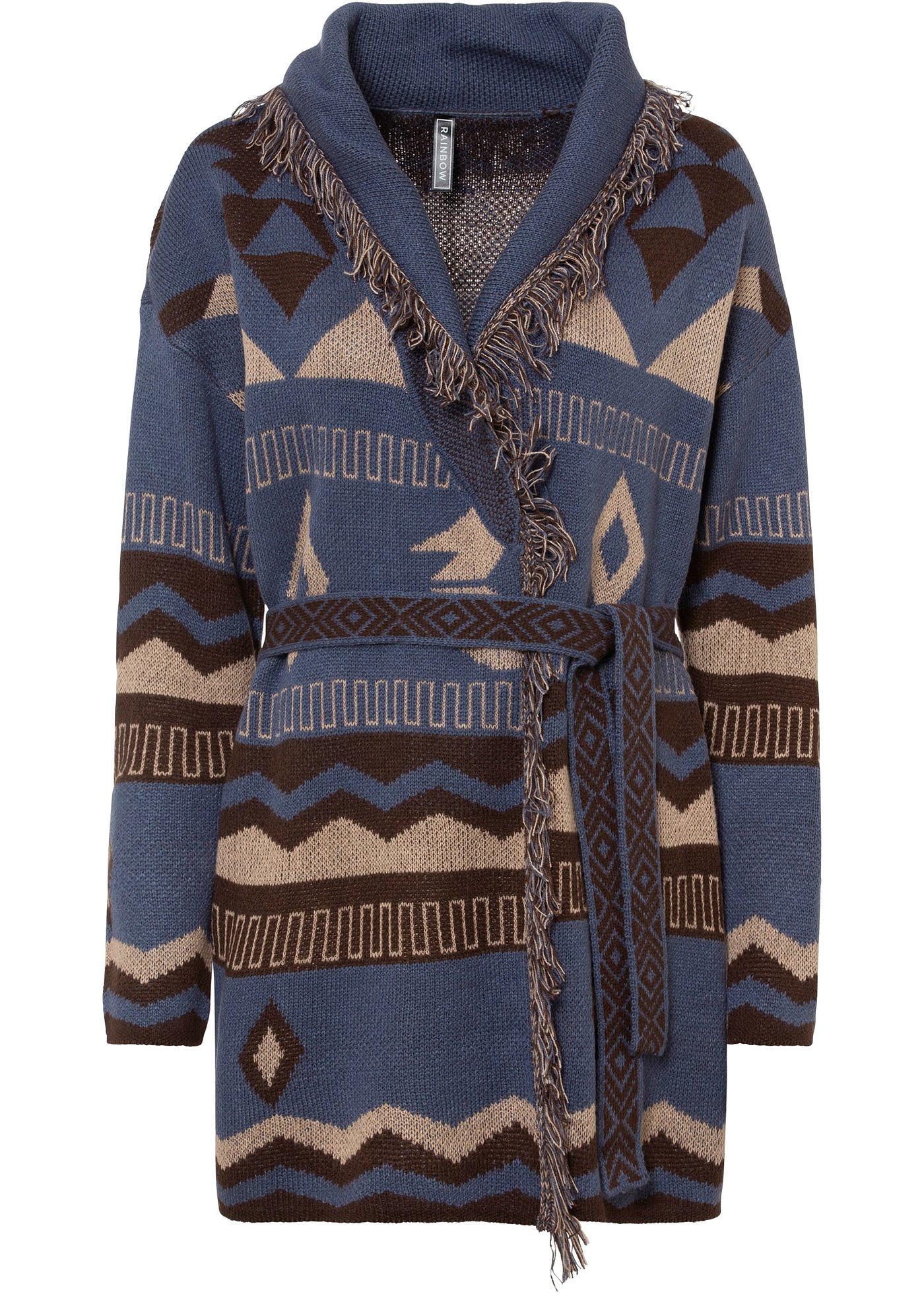 Gilet en maille à motif inca