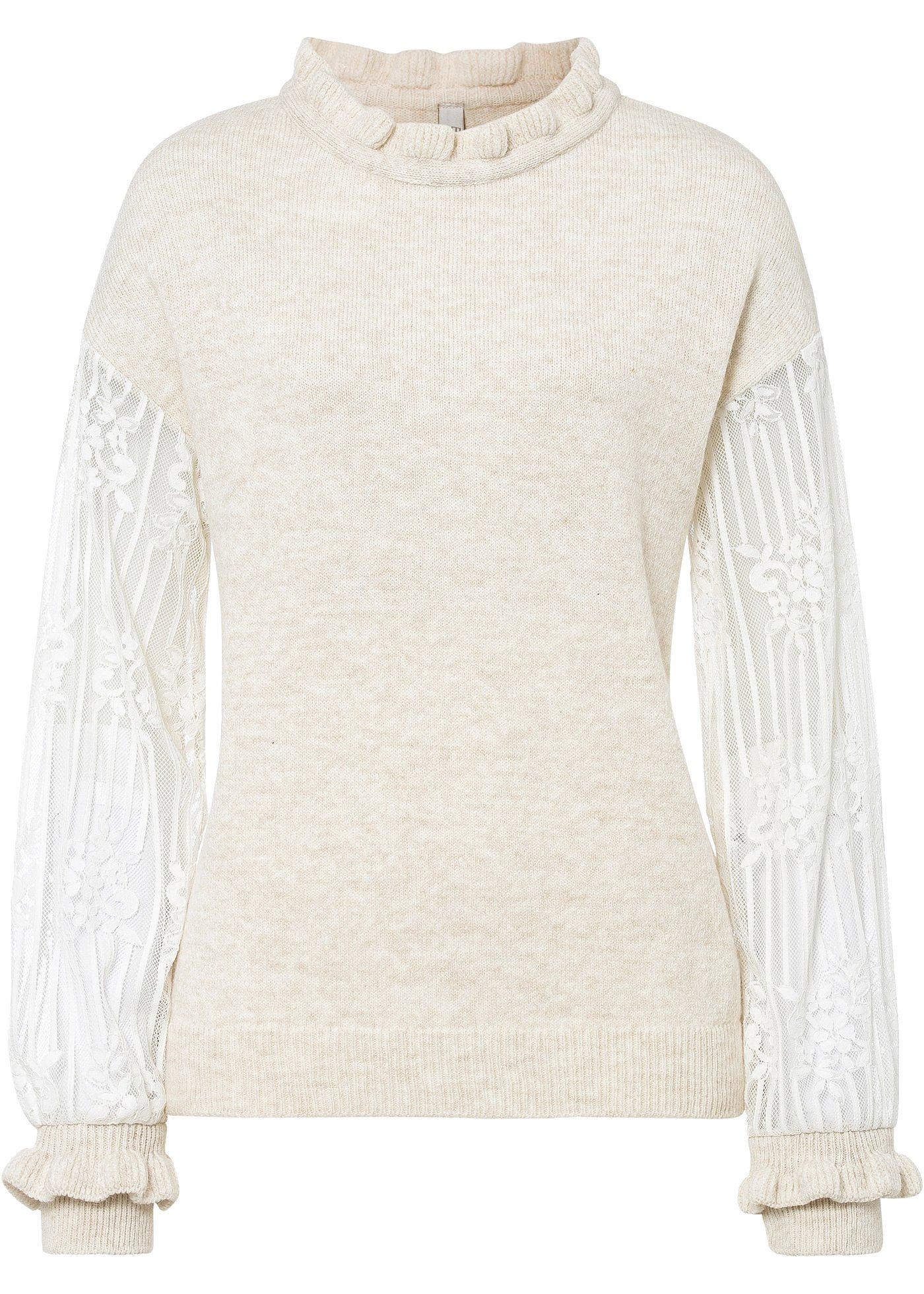 Pull à manches en résille