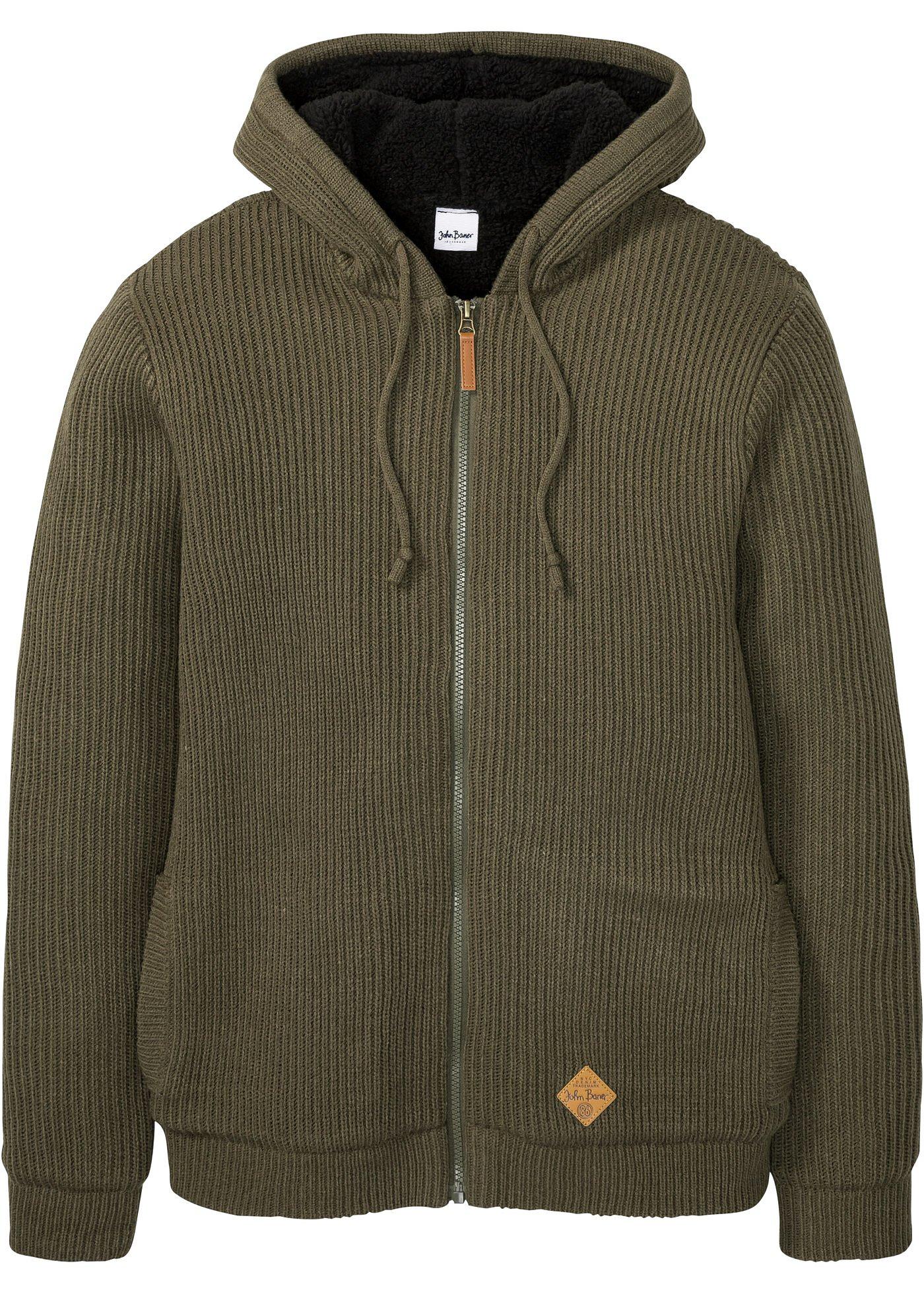 Gilet en maille à capuche avec doublure polaire