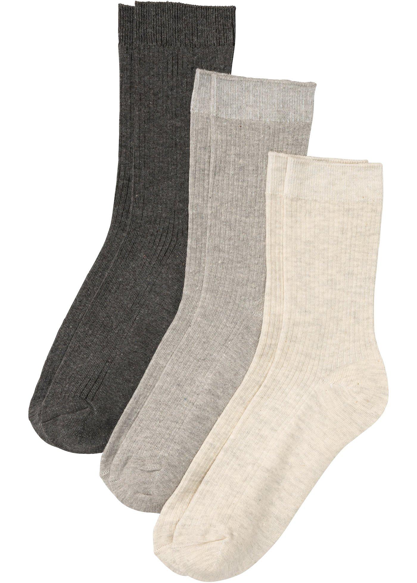 Lot de 3 paires de chaussettes côtelées avec nœud en satin
