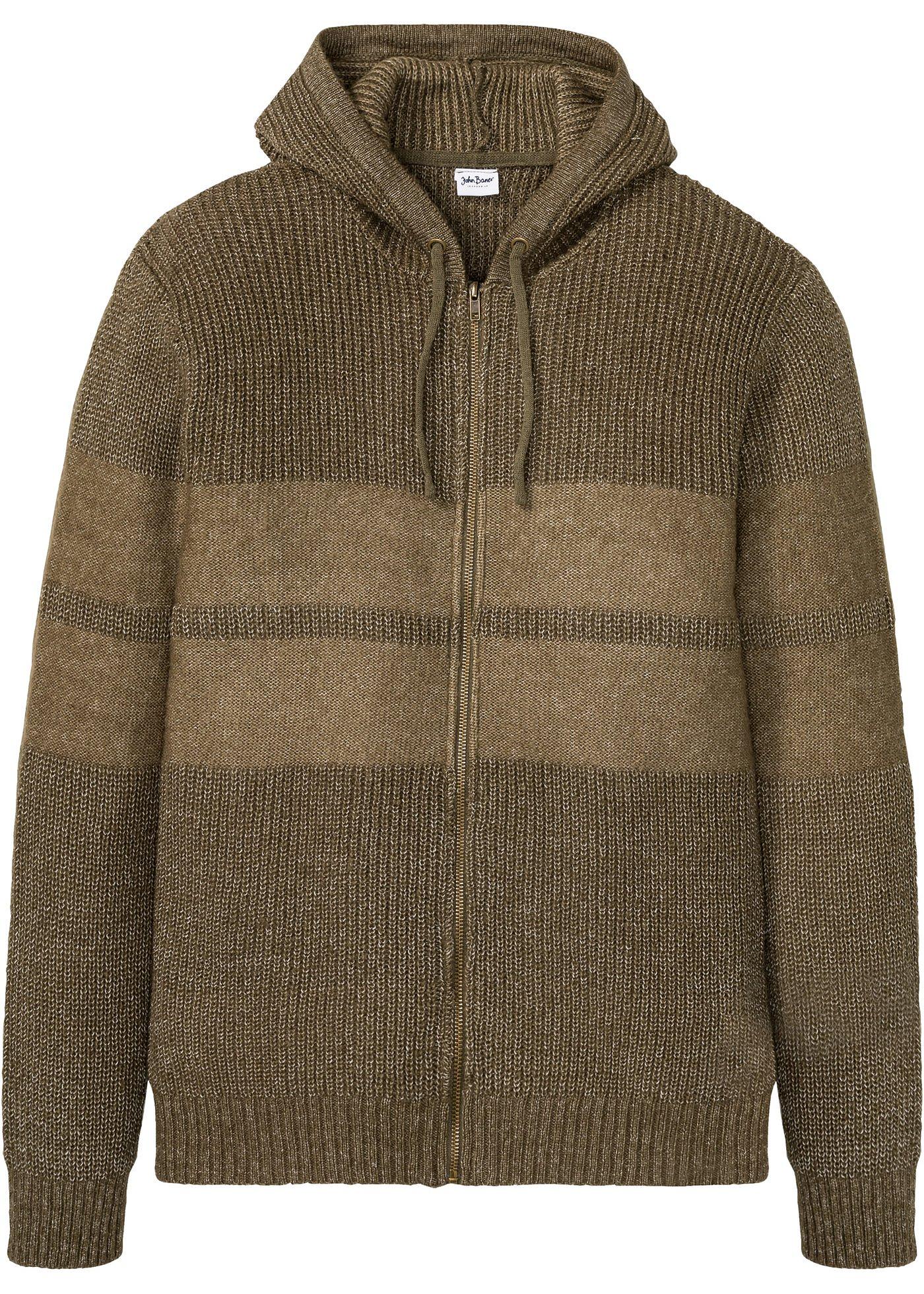 Gilet en maille à capuche