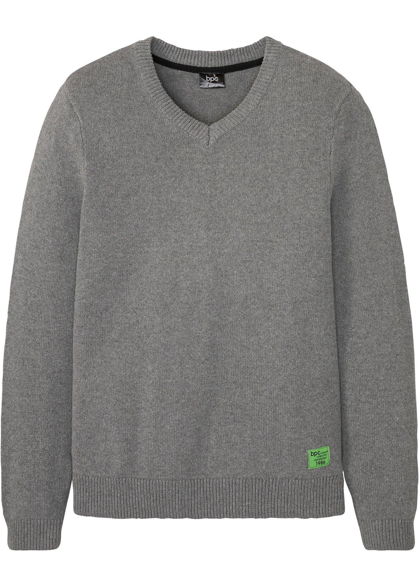 Pull col en V en matières recyclées