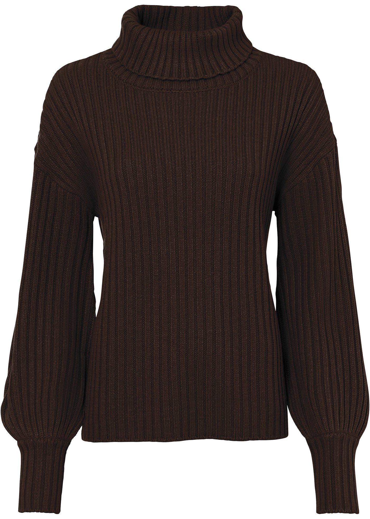 Pull côtelé à manches ballon