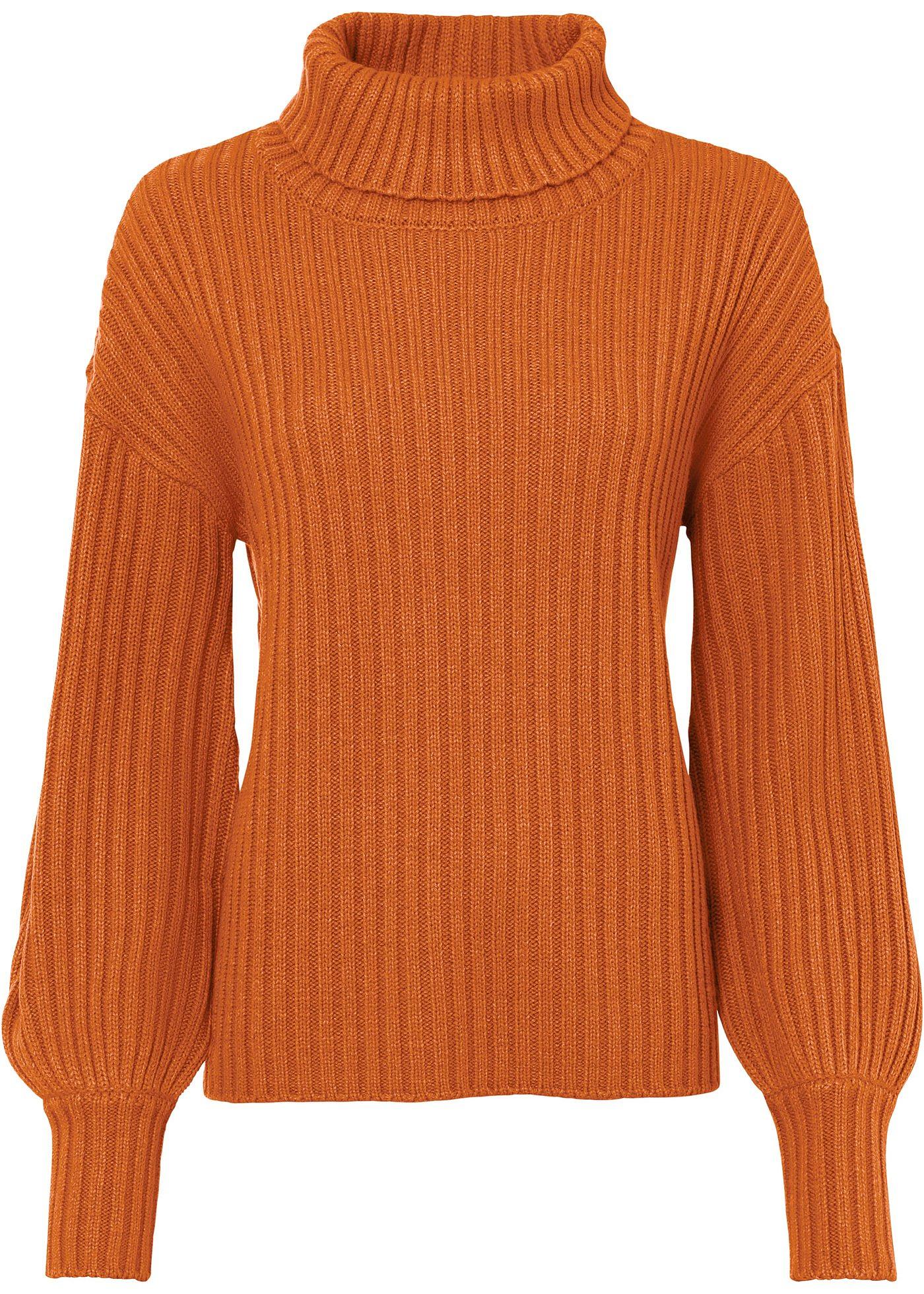 Pull côtelé à manches ballon