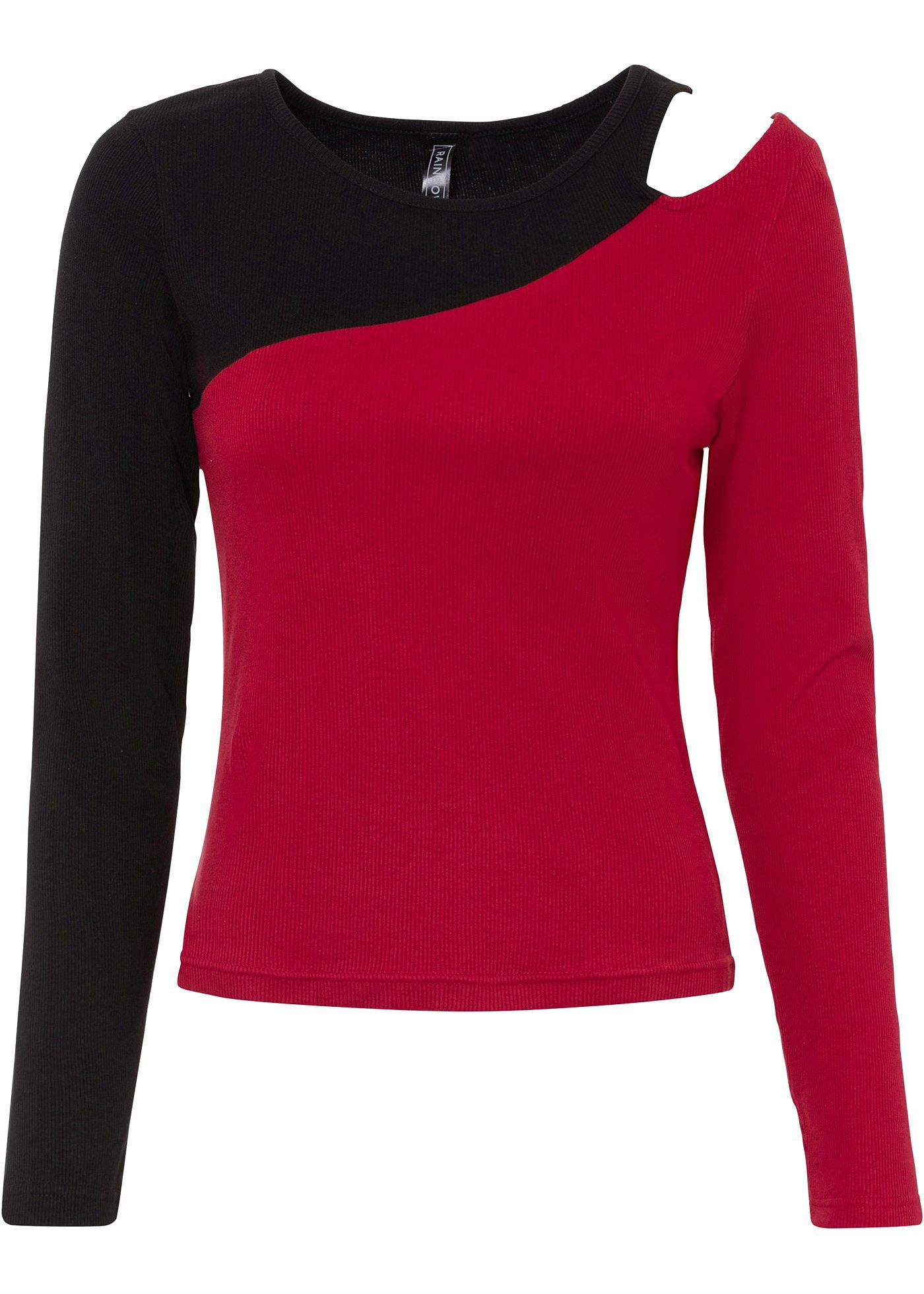 T-shirt côtelé avec découpe en coton bio