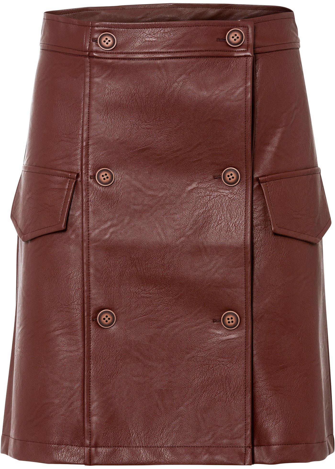 Mini jupe en synthétique imitation cuir
