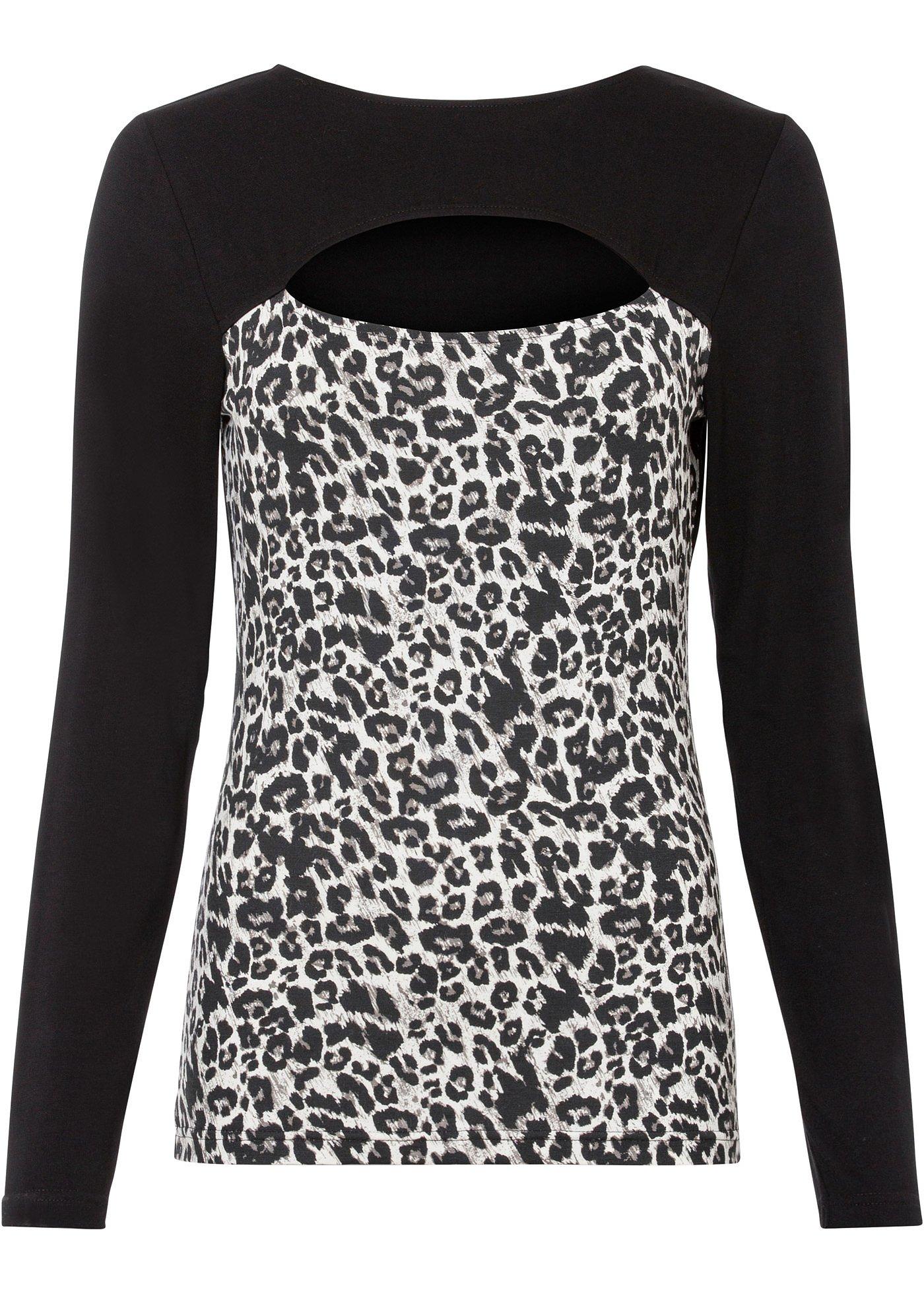 T-shirt manches longues avec découpe